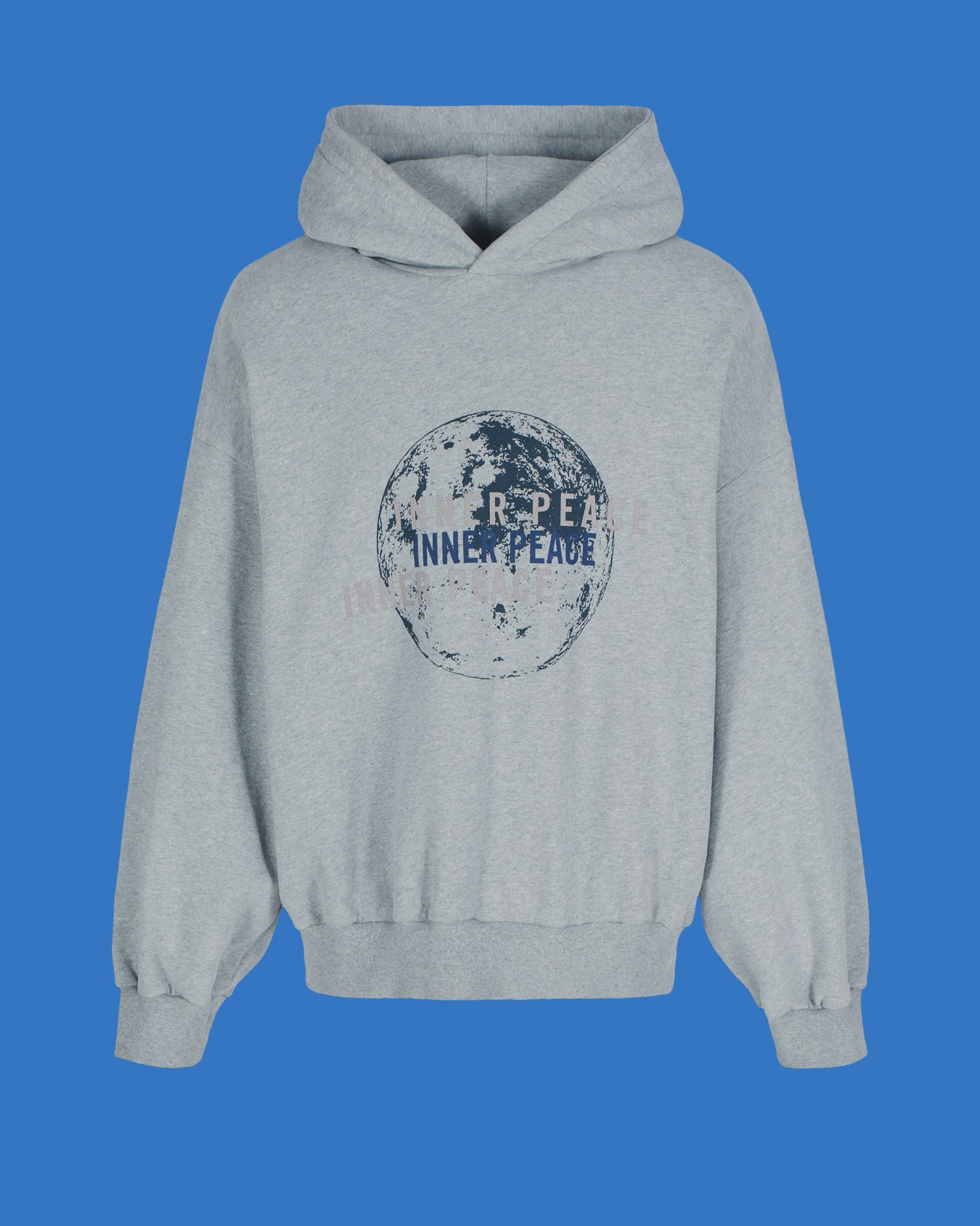 ASV Black Blue capsule collection slogan oversize hooded sweatshirt in organic jersey Slide 0