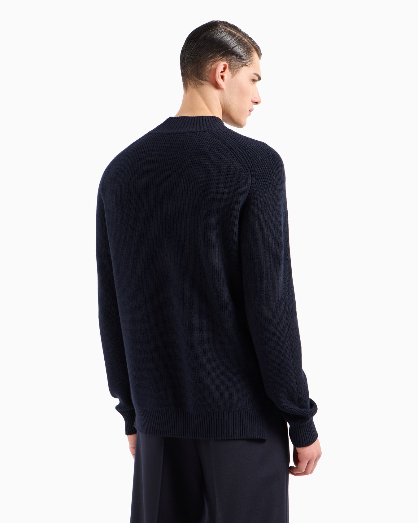 Virgin wool-blend mock-neck jumper with oversized lighthouse embroidery Slide 2