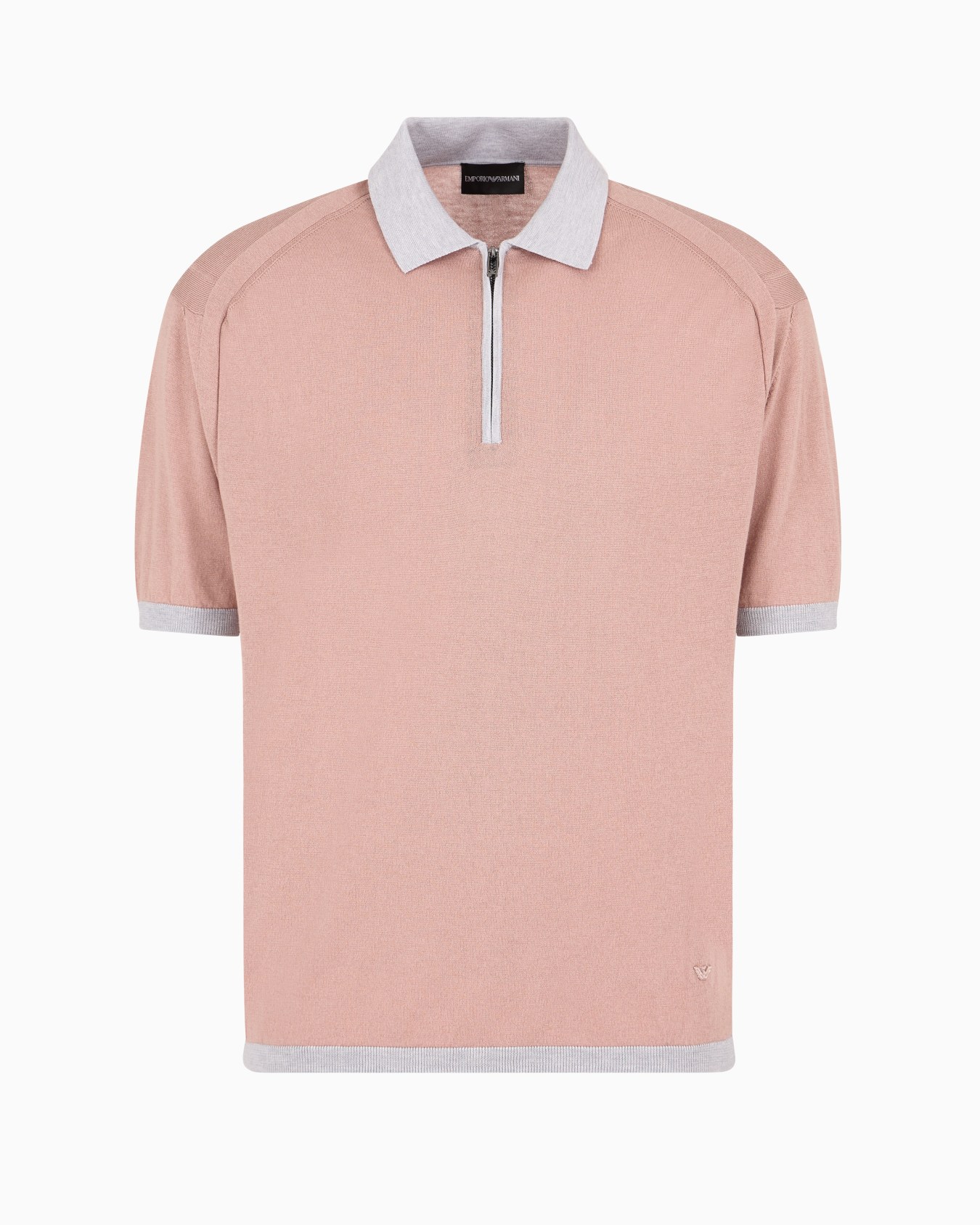 ASV Lyocell blend and virgin wool zip-up polo-shirt collar jumper Slide 0