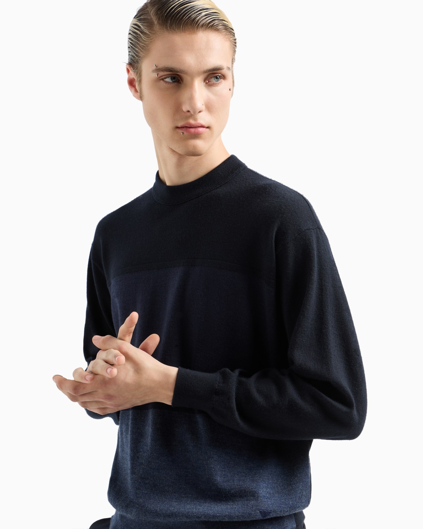 Pullover mit Maxi-Streifen in Color-Block-Optik aus Schurwolle Folie 4