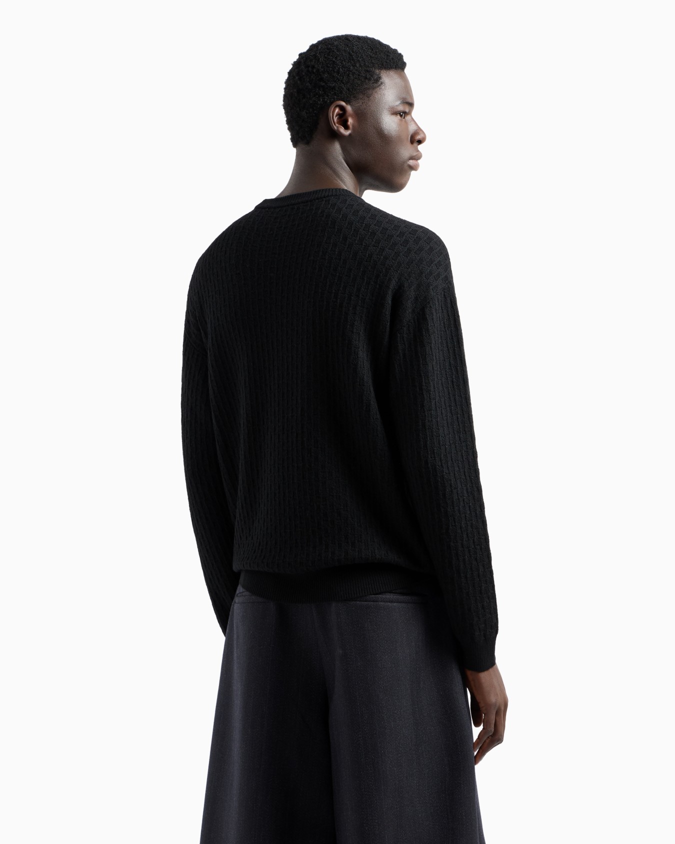 Tuck-stitch virgin wool jumper Slide 2