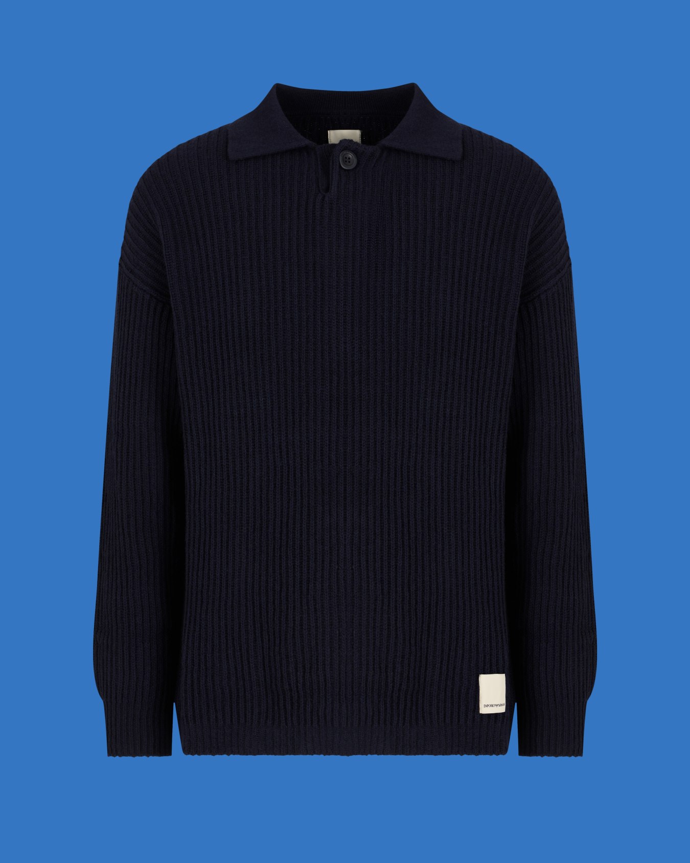 Jersey de lana con canalé inglés cápsula Black Blue ASV Diapositiva 0