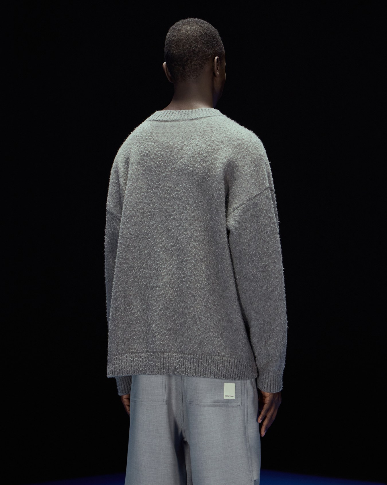 ASV Black Blue capsule collection brushed wool jumper Slide 3