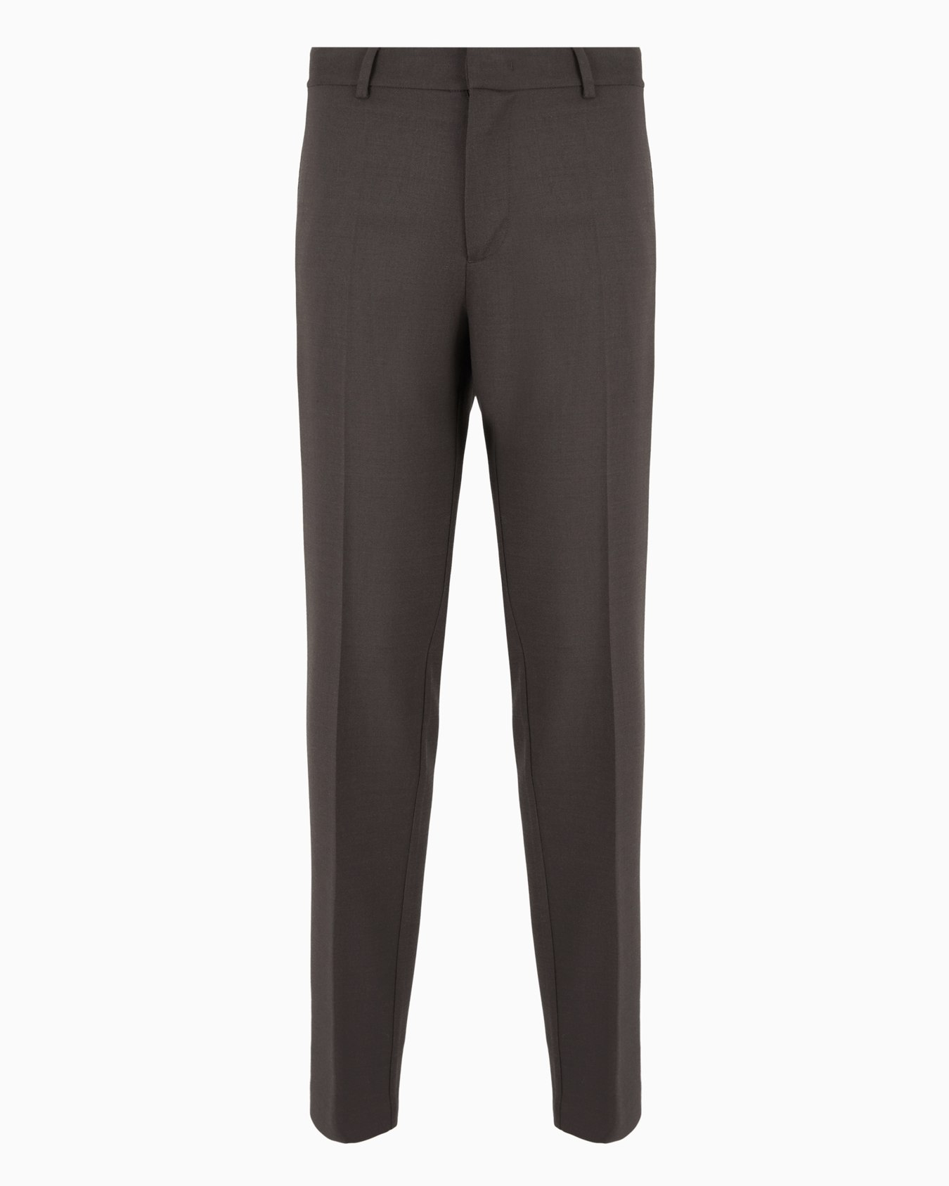 Pantalon chino avec pli en laine vierge mélangée Diapositive 0