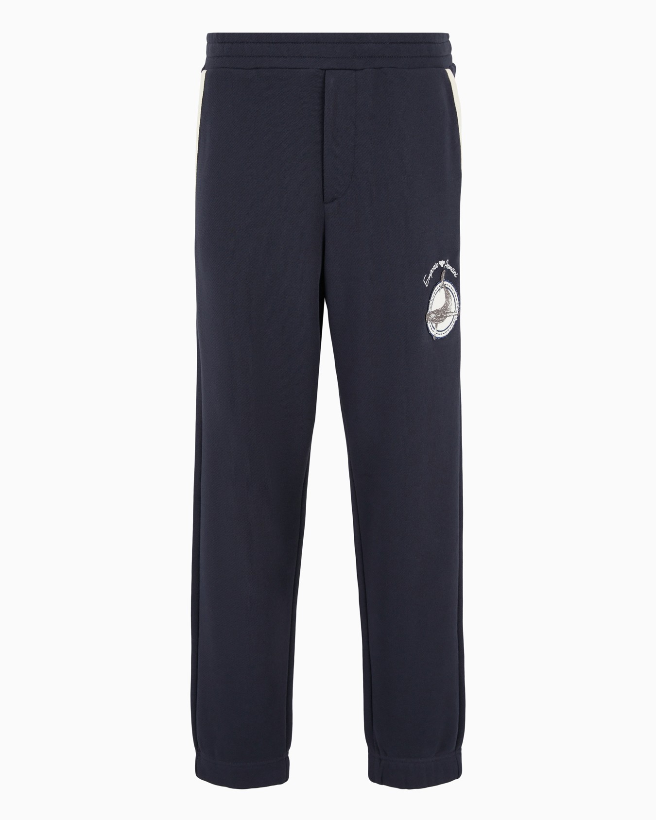 Cosy twill joggers with a whale patch and logo embroidery Slide 0