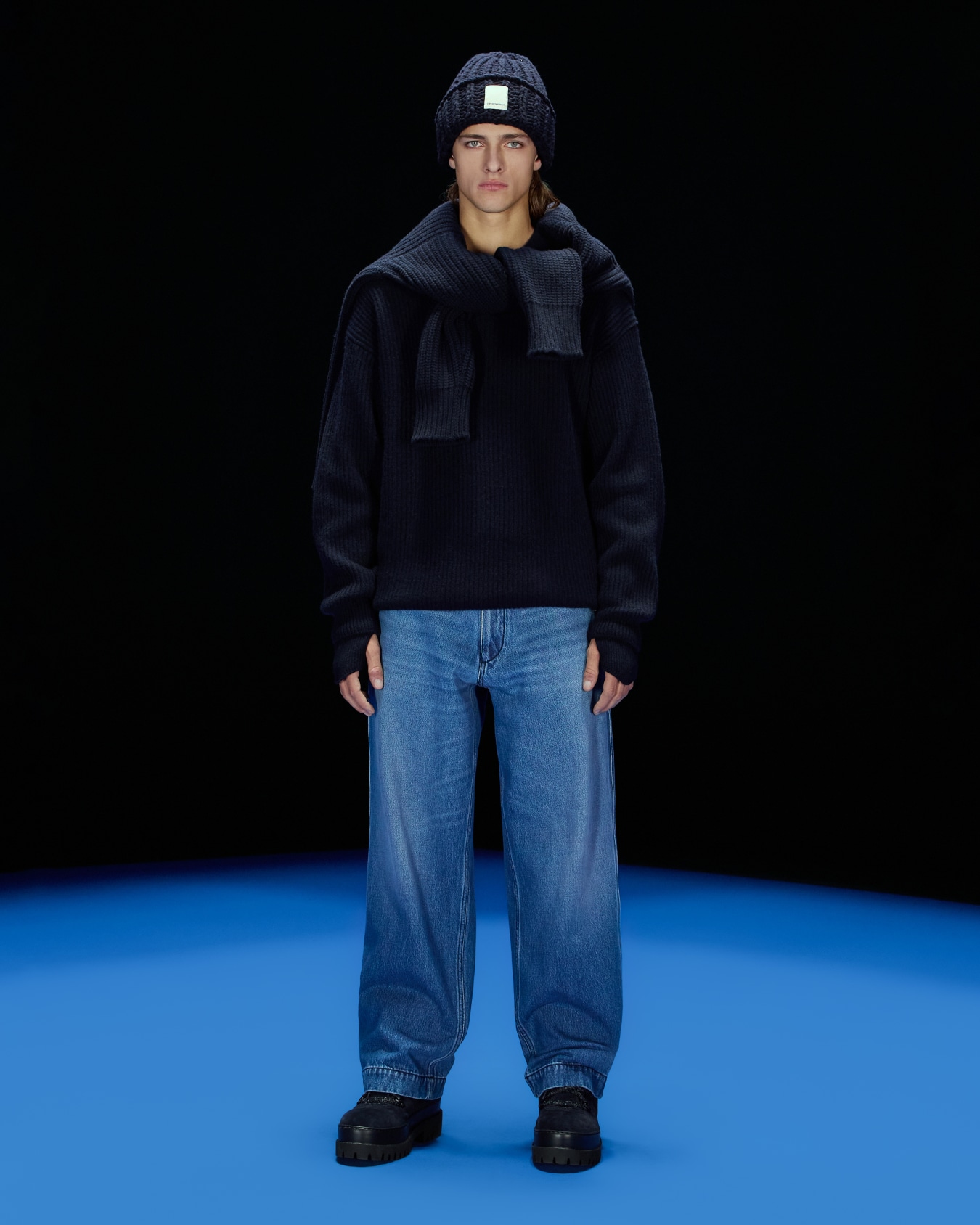 Denim-Jeans aus der Black Blue ASV-Sonderkollektion, mit Vintage-Effekt und Print Folie 4