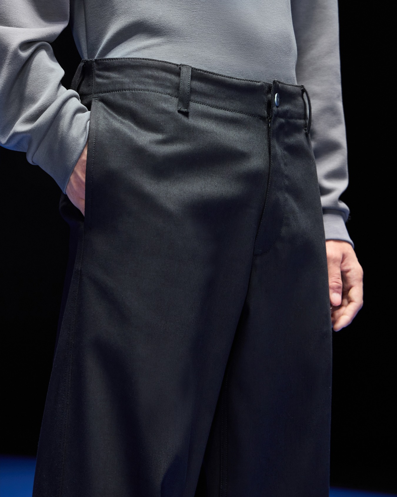 Pantalones chinos en mezcla de algodón cápsula Black Blue ASV Diapositiva 4