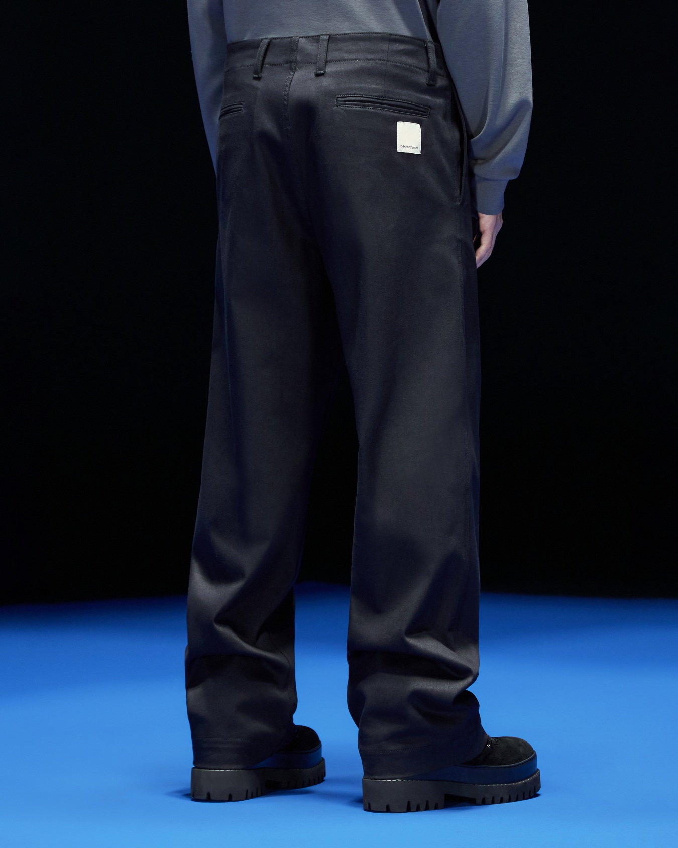 Pantalones chinos en mezcla de algodón cápsula Black Blue ASV Diapositiva 2