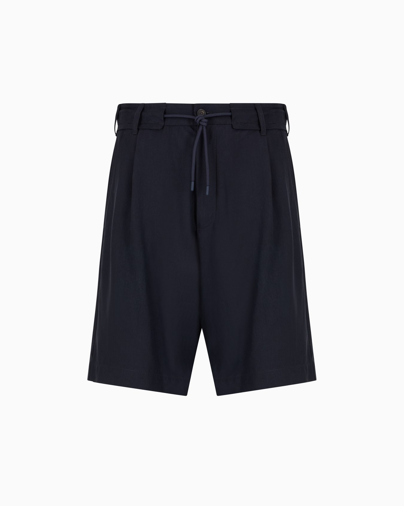 ASV peachskin Lyocell Bermuda shorts with darts and drawstring Slide 0