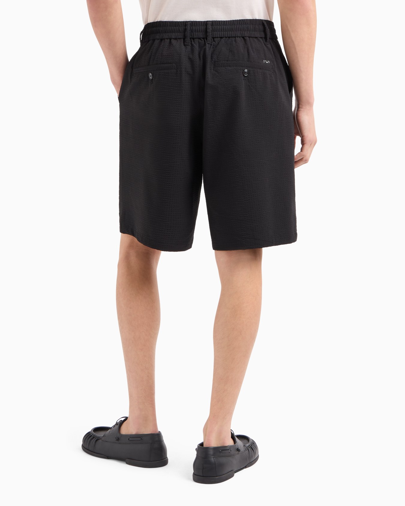 Chino-Bermudashorts mit elastischem Bund aus Seersucker-Funktionsgewebe Folie 2
