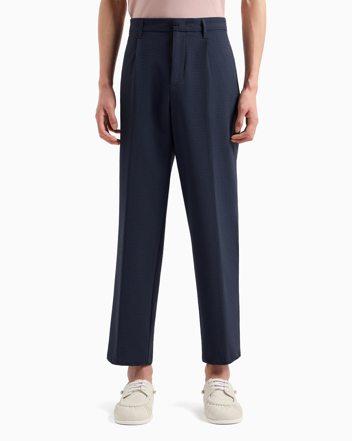 Pantalon chino en tissu seersucker technique Diapositive 2