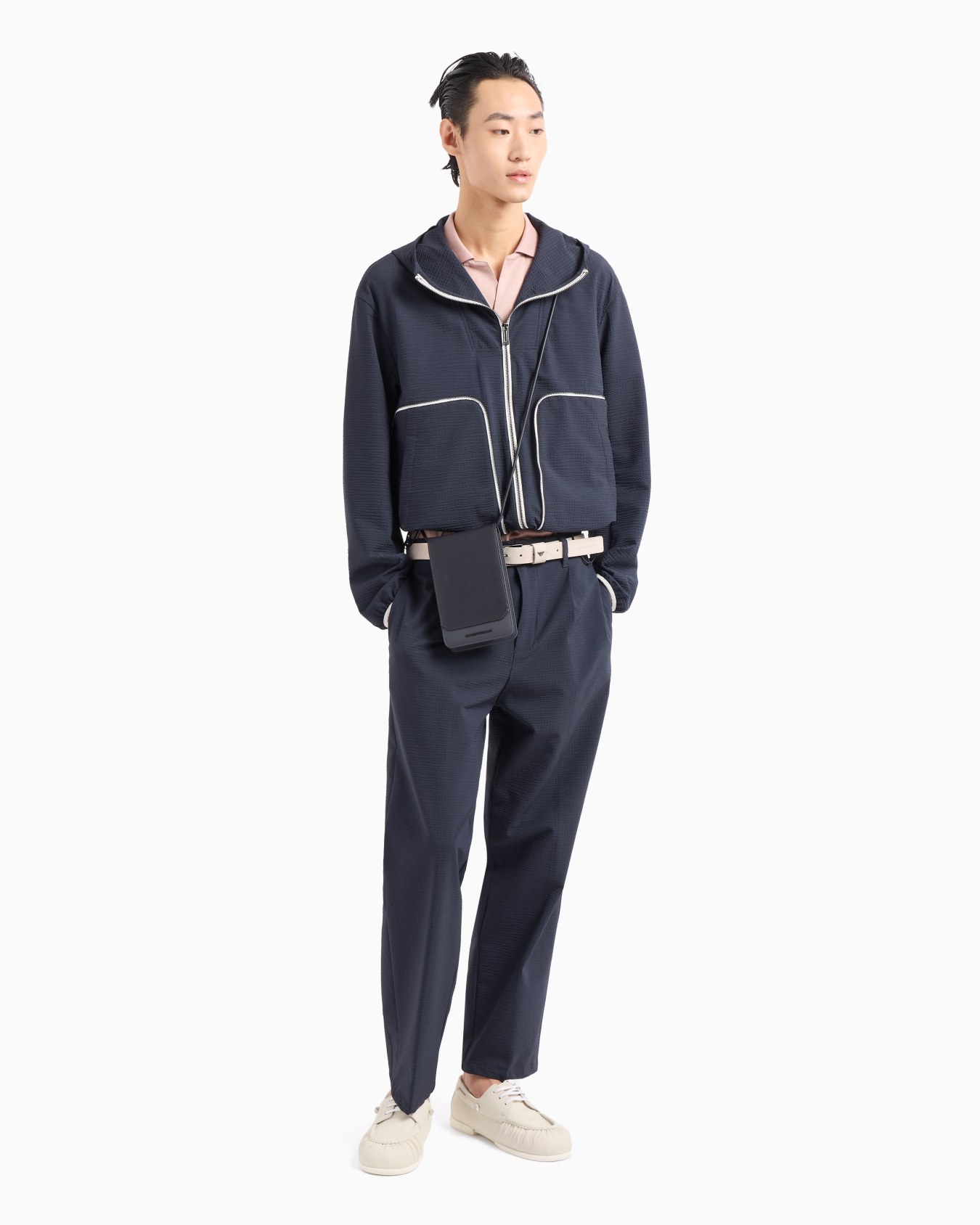 Pantalon chino en tissu seersucker technique Diapositive 4