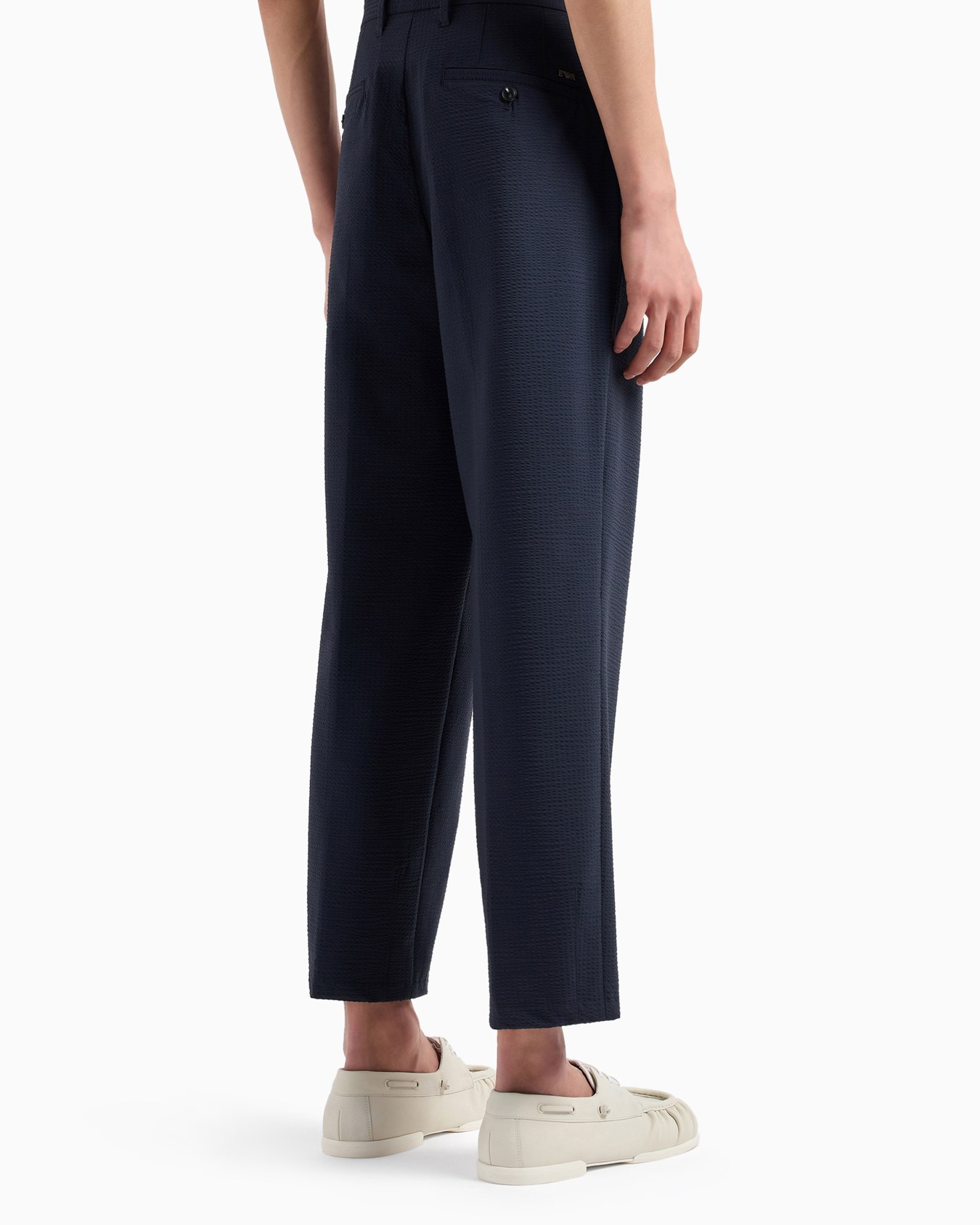 Pantalon chino en tissu seersucker technique Diapositive 3