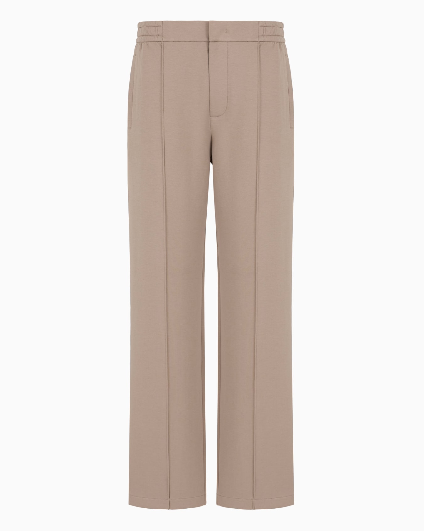Double-jersey trousers with crease and stretch ankle cuffs Slide 0
