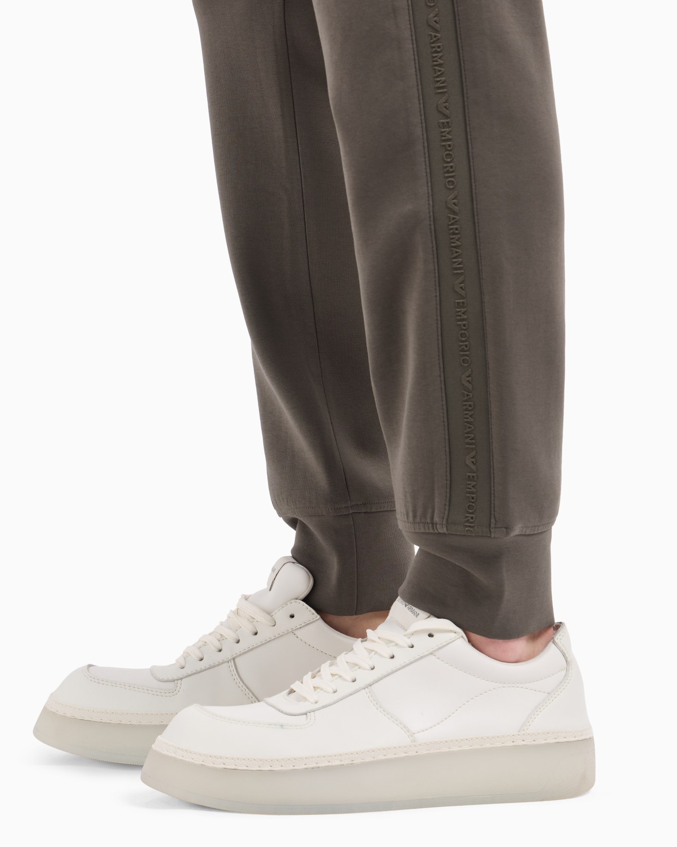 Pantalon de jogging en jersey double avec bande logotypée Diapositive 4