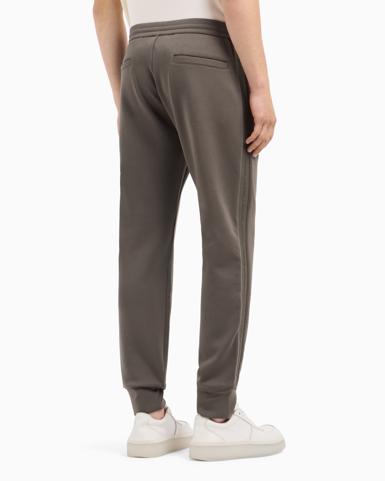 Pantalon de jogging en jersey double avec bande logotypée Diapositive 2
