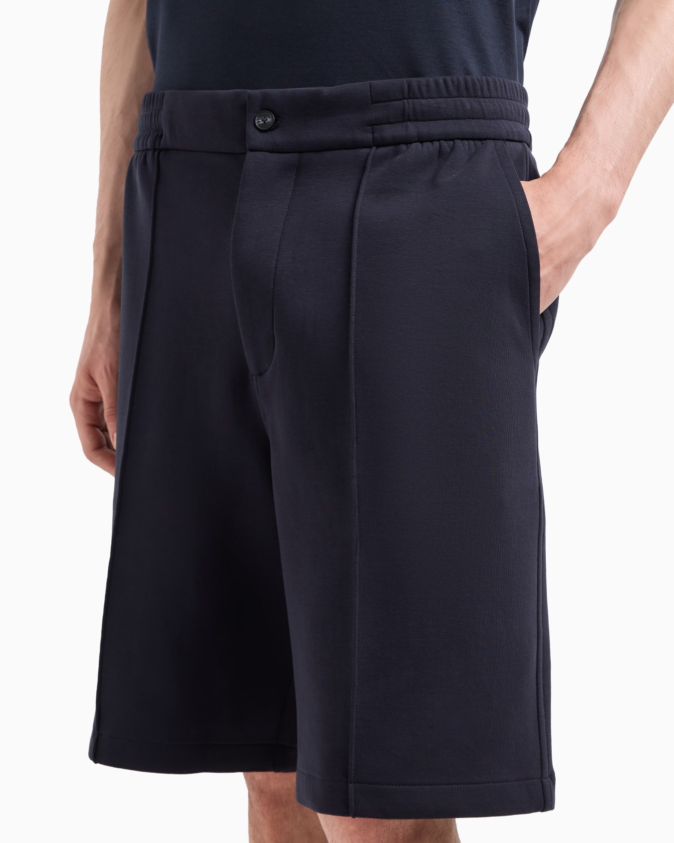 Double-jersey Bermuda shorts with ribs Slide 4