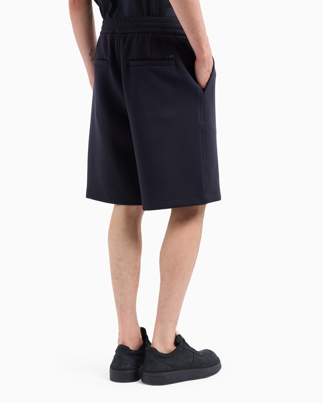 Double-jersey Bermuda shorts with ribs Slide 2