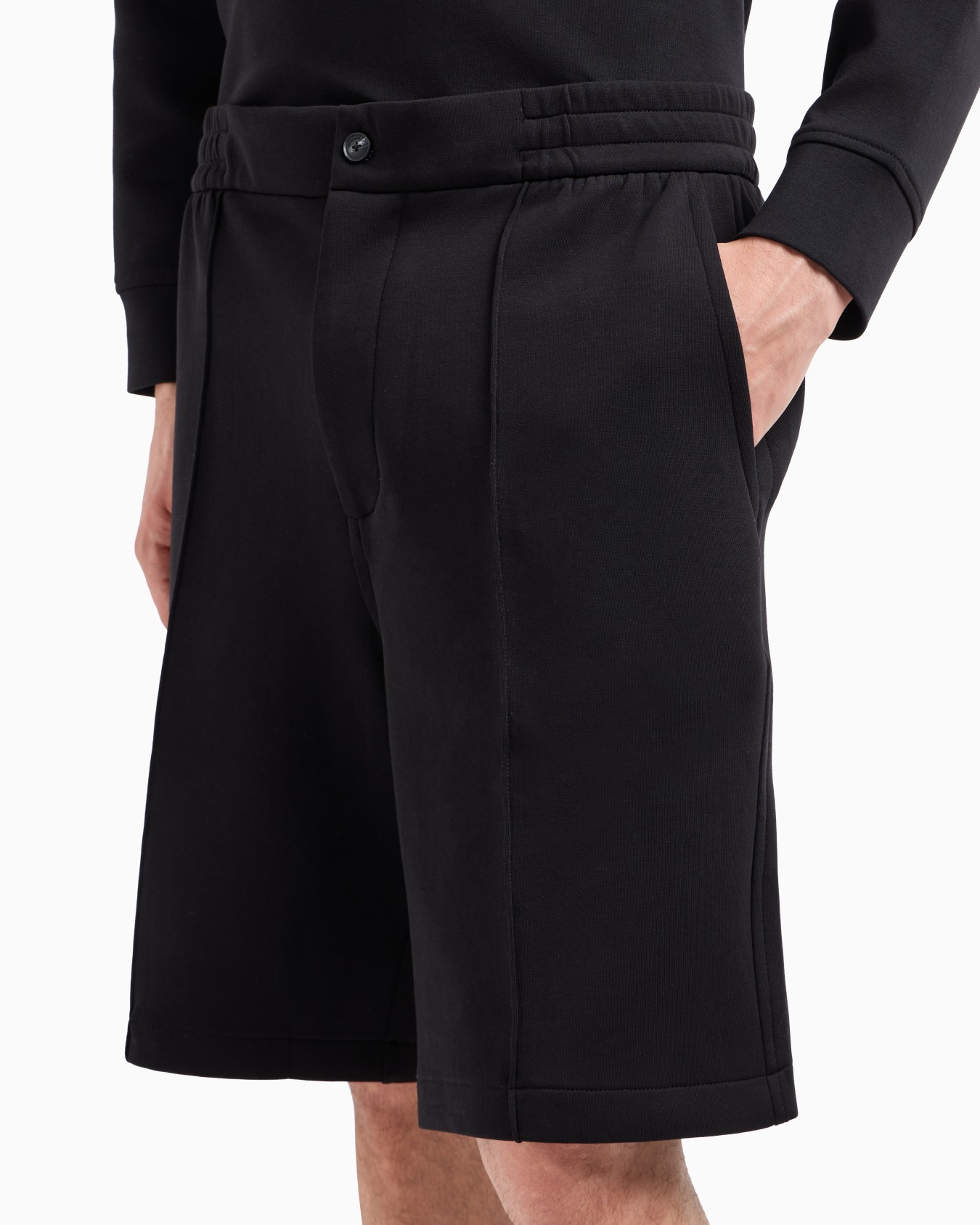 Double-jersey Bermuda shorts with ribs Slide 4