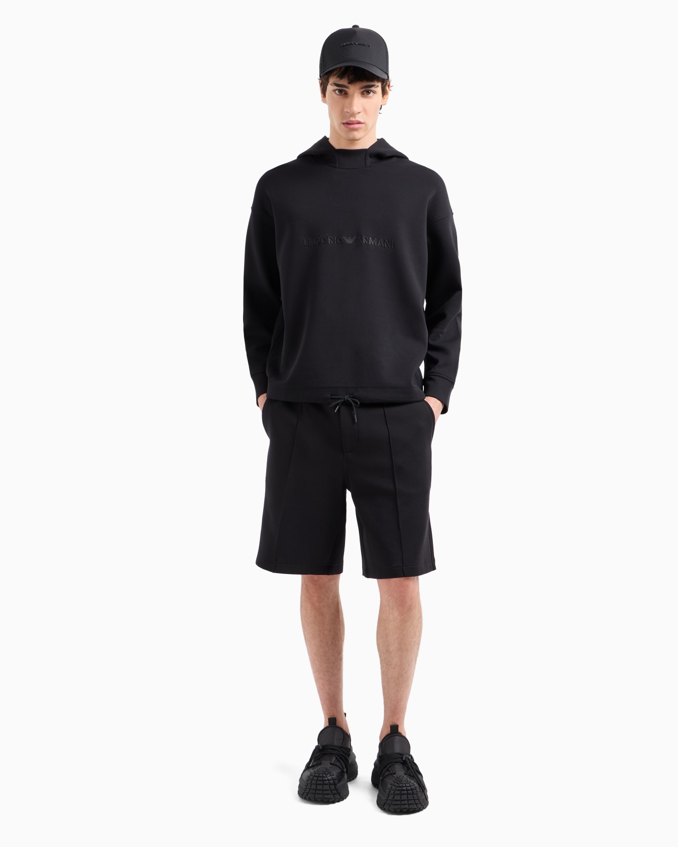 Double-jersey Bermuda shorts with ribs Slide 3
