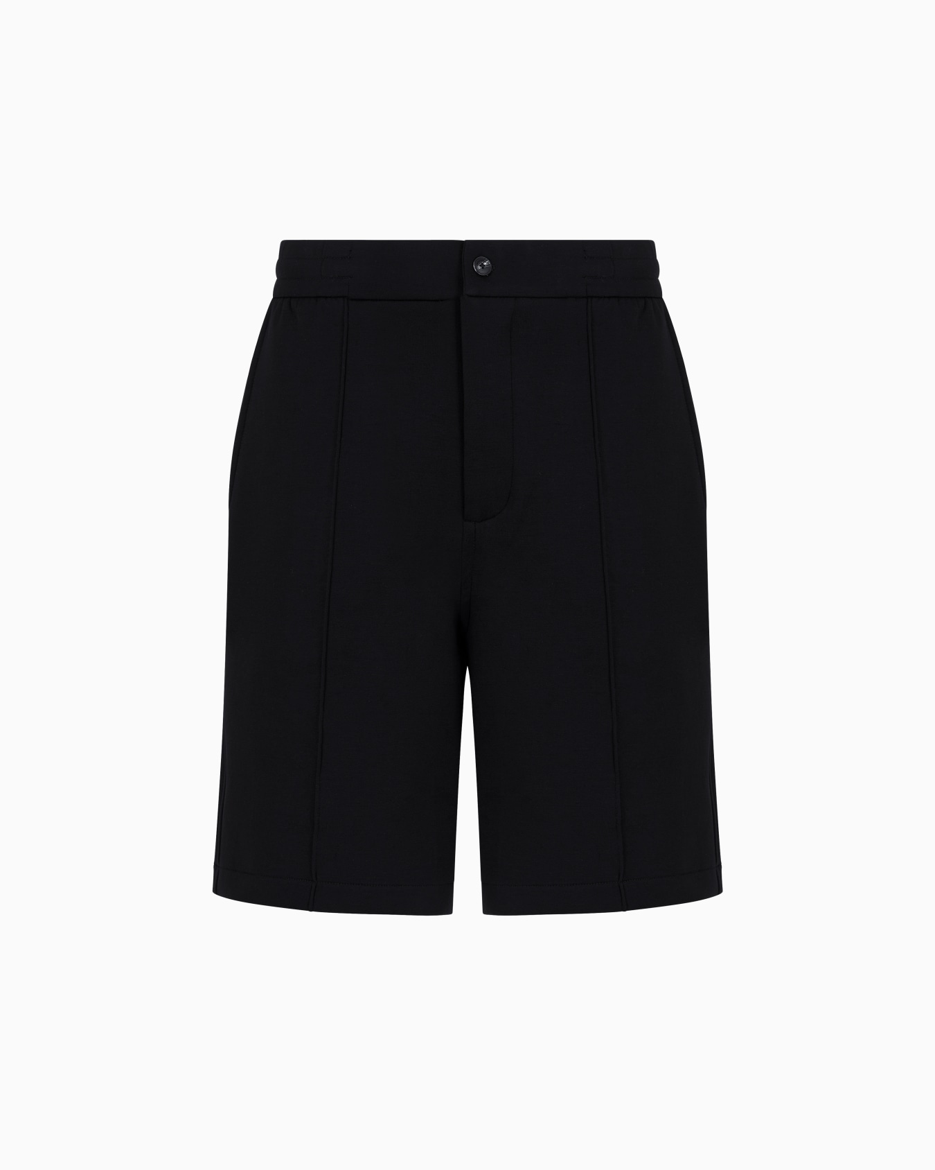 Double-jersey Bermuda shorts with ribs Slide 0