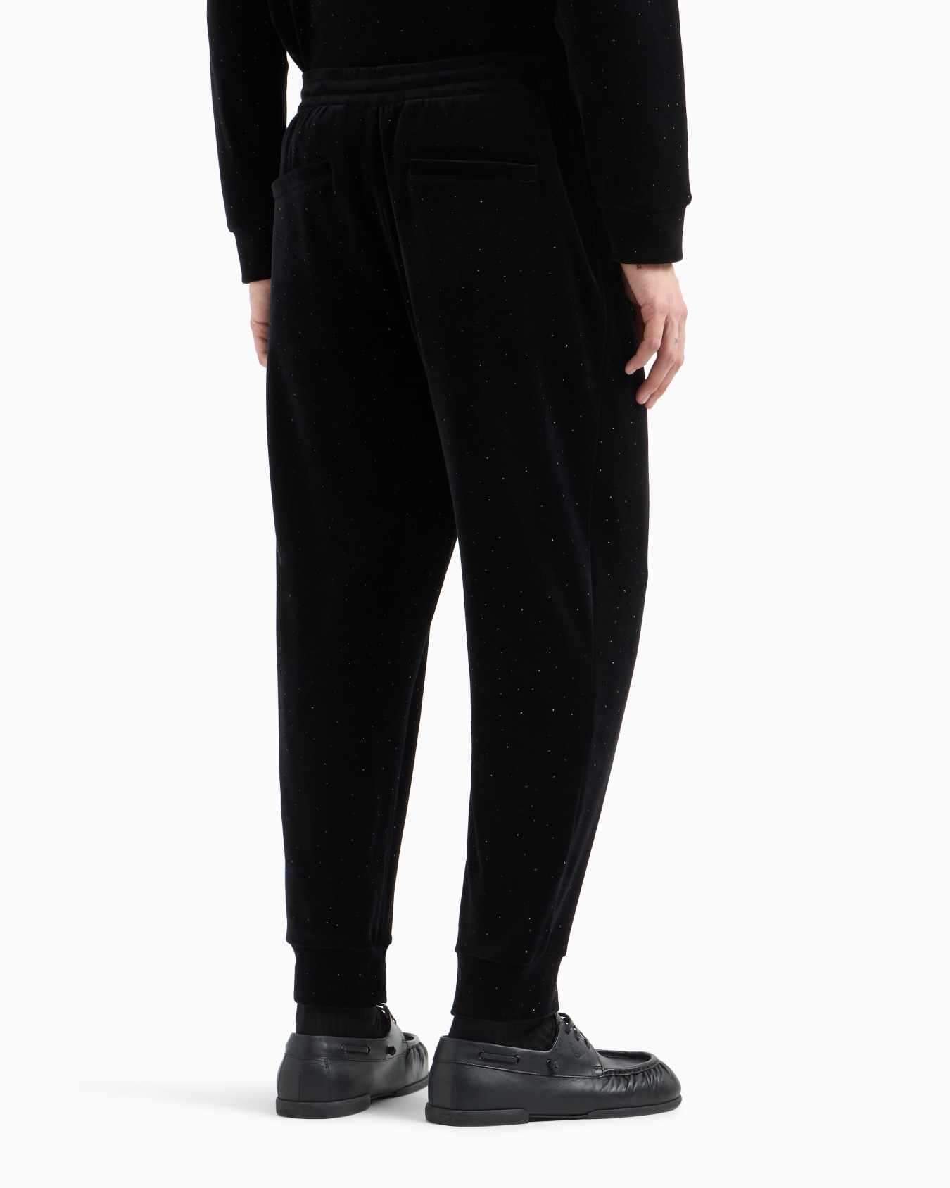 Clubwear chenille joggers with all-over rhinestones Slide 2