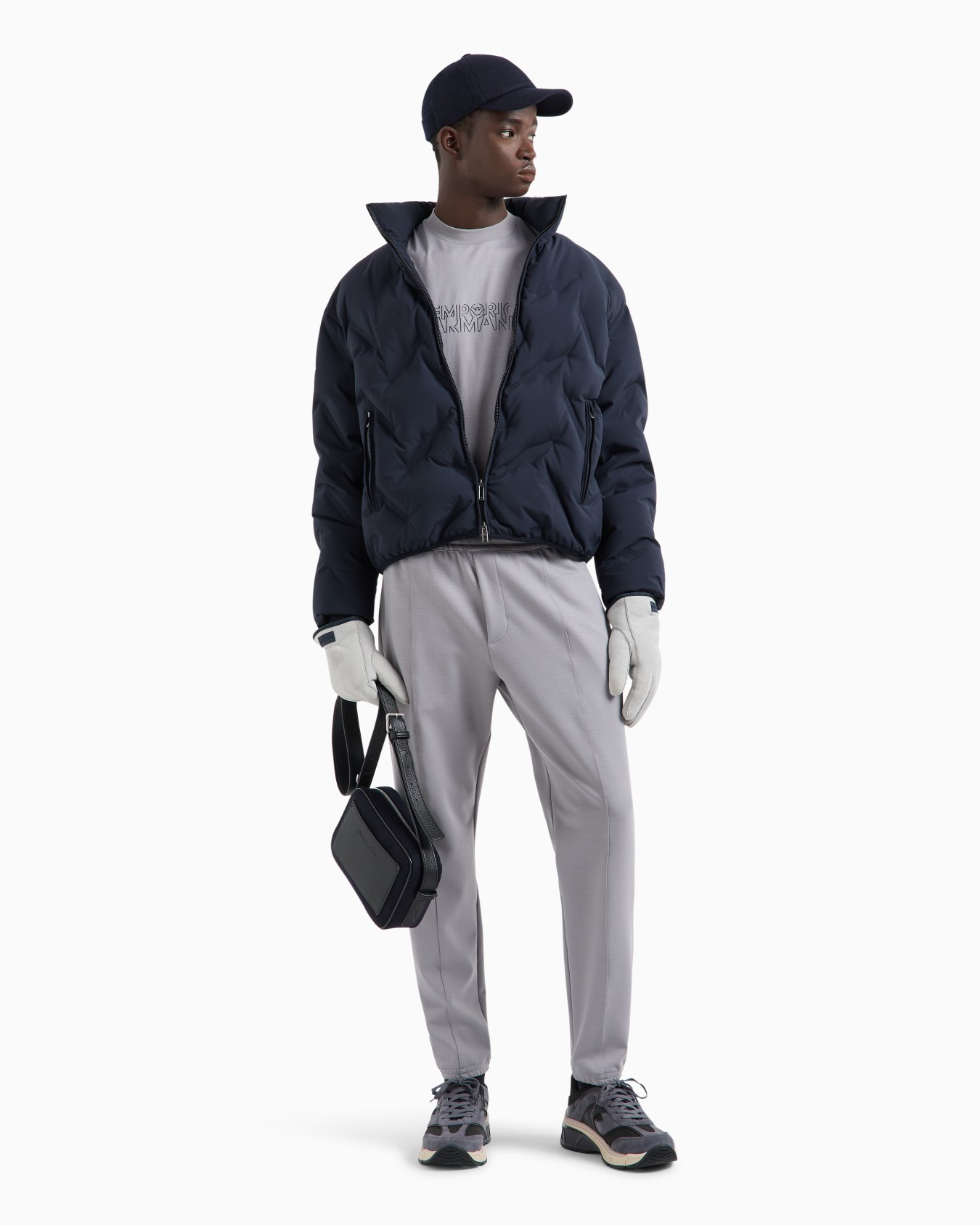 Pantalon de jogging avec nervures en mélange de laine et jersey doux Diapositive 3
