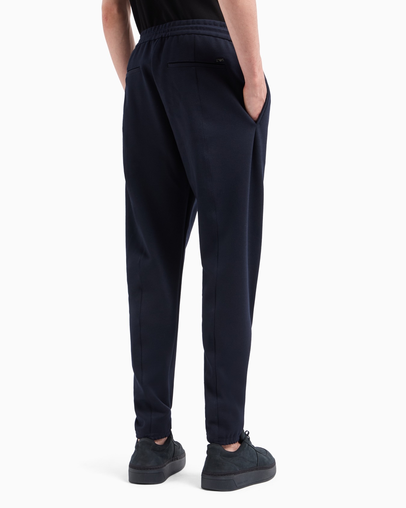 Cosy wool-blend jersey joggers with ribbing Slide 2