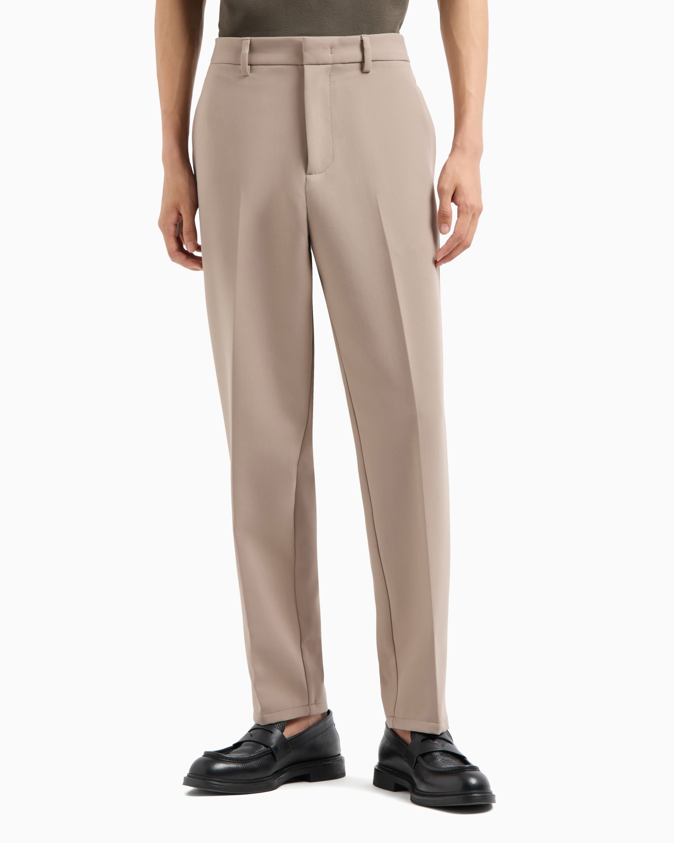 Pantalon avec taille élastique en viscose mélangée Diapositive 1