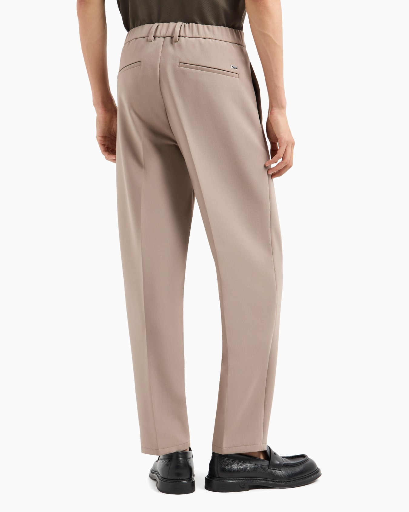 Pantalon avec taille élastique en viscose mélangée Diapositive 2