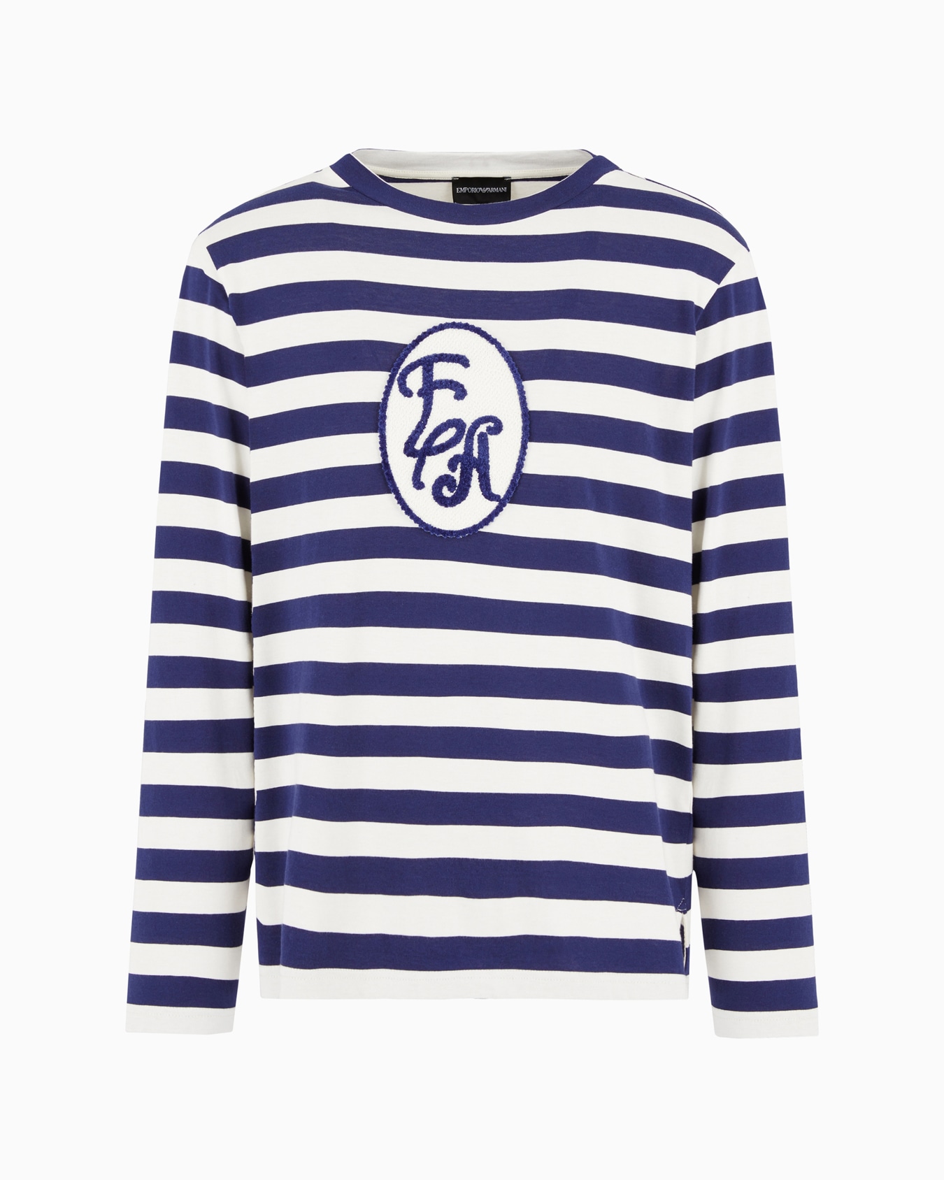 ASV jacquard-striped modal-blend jersey jumper with logo patch Slide 0