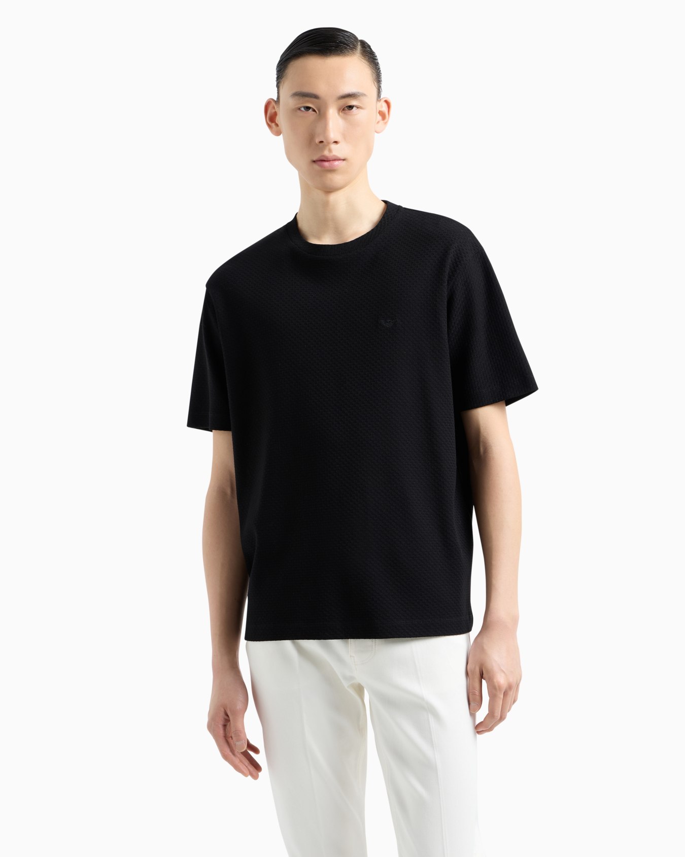 Jacquard jersey T-shirt Slide 1