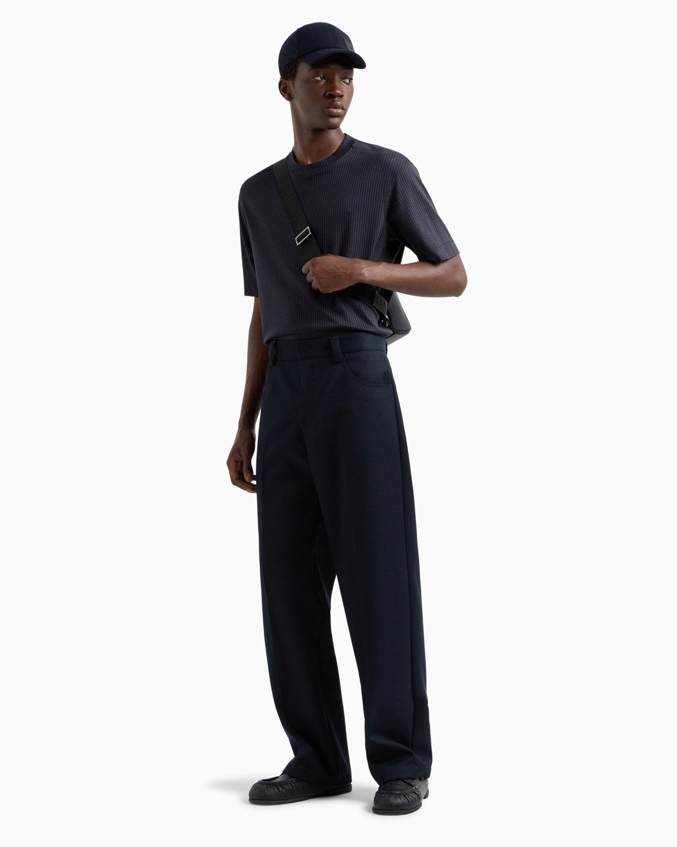 ASV Lyocell-blend jersey striped T-shirt Slide 3