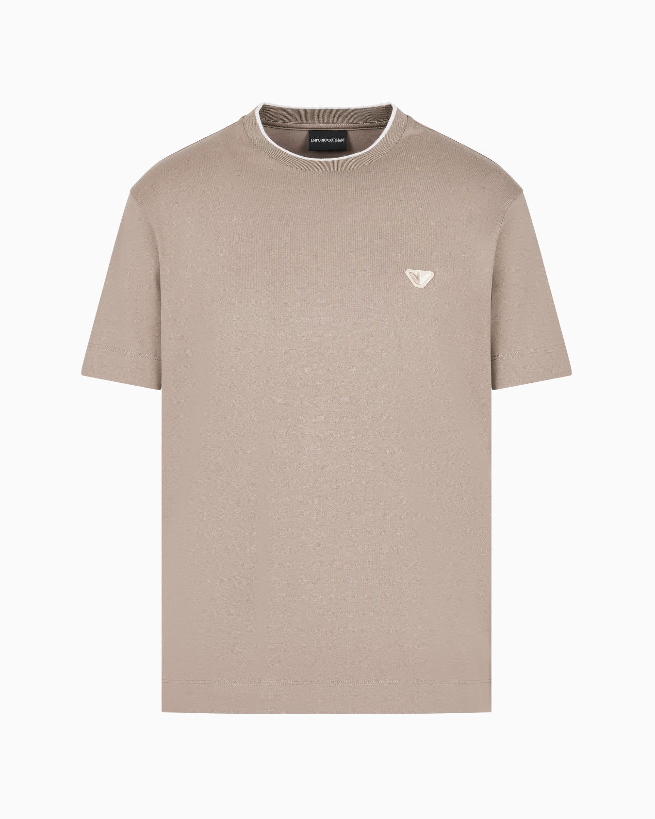 T-Shirt aus Jersey-Lyocell-Mischung mit zweifarbigem Mikroadler Folie 0