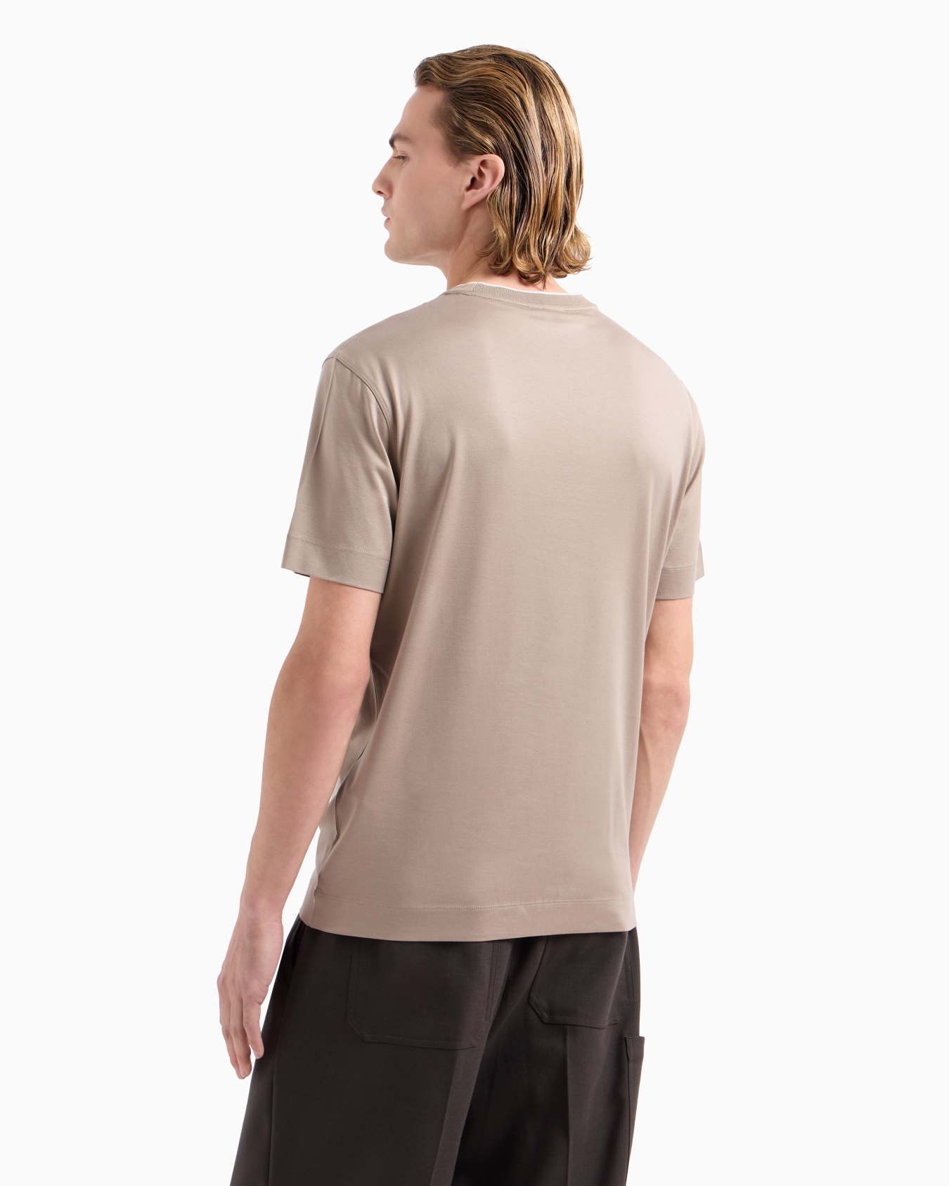  T-Shirt aus Jersey-Lyocell-Mischung mit zweifarbigem Mikroadler Folie 2