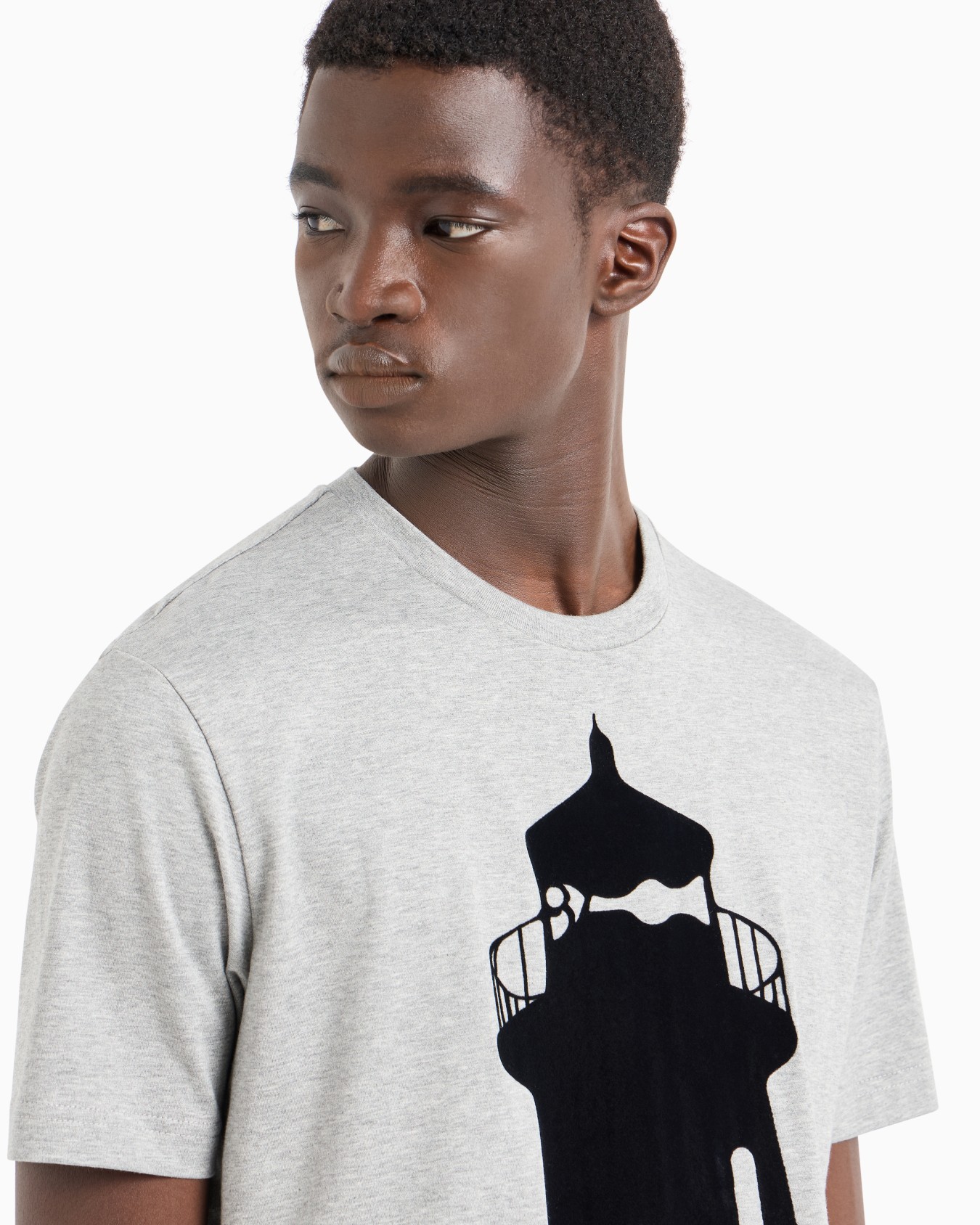 T-shirt en jersey avec imprimé phare floqué et logo Diapositive 4