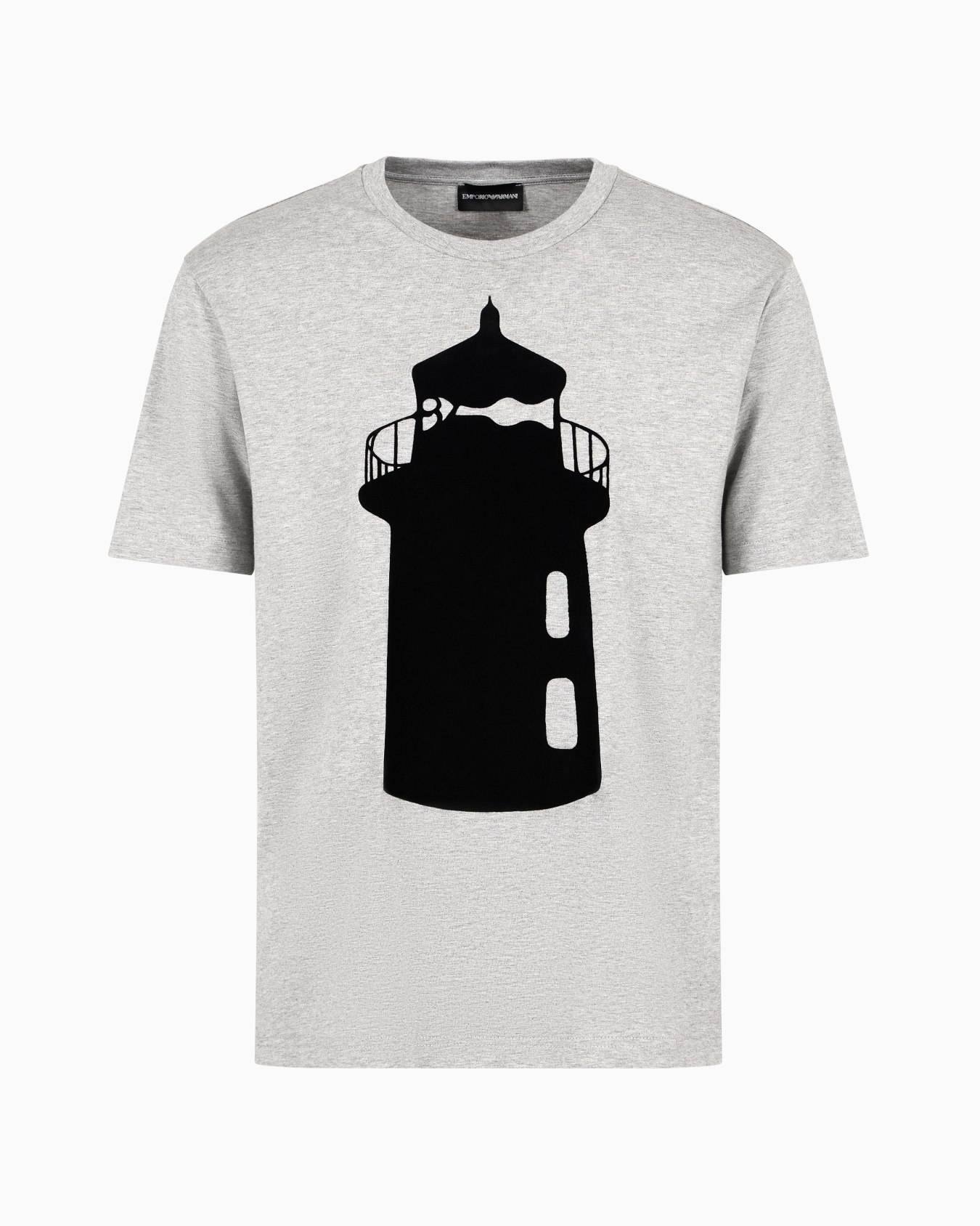 T-shirt en jersey avec imprimé phare floqué et logo Diapositive 0