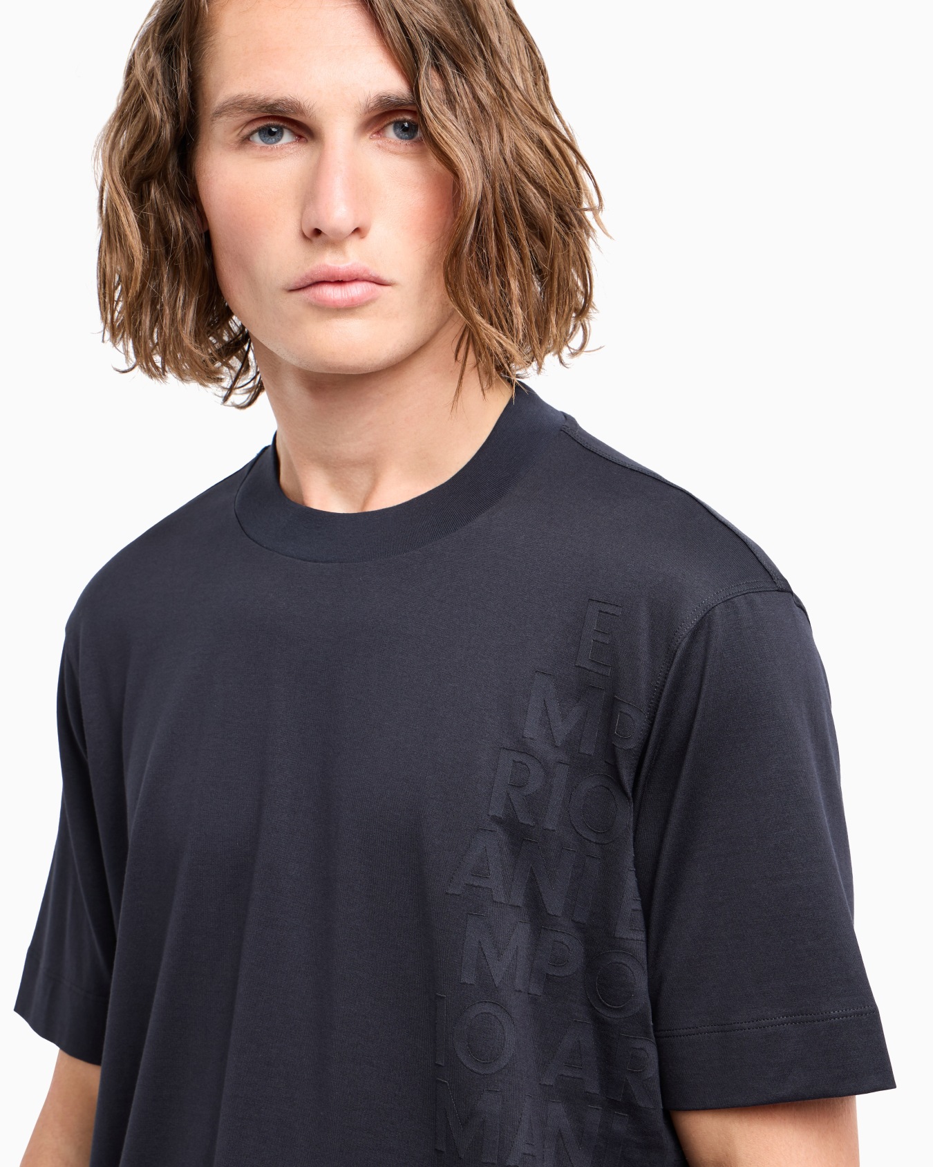 ASV Pima jersey T-shirt with logo lettering print on the side Diapositiva 4