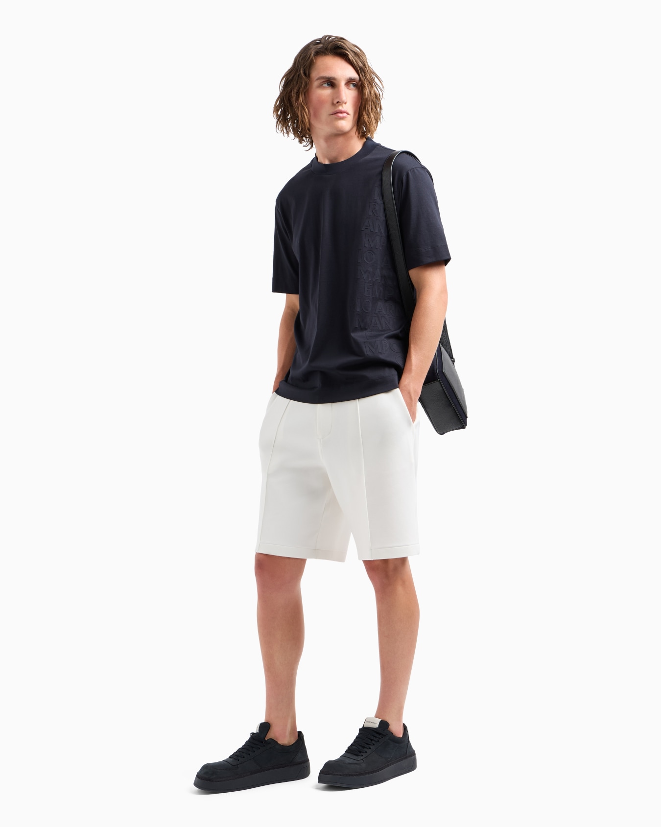 ASV Pima jersey T-shirt with logo lettering print on the side Diapositiva 3
