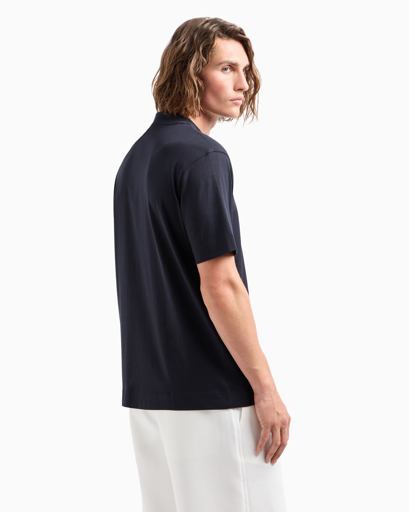 ASV Pima jersey T-shirt with logo lettering print on the side Diapositiva 2