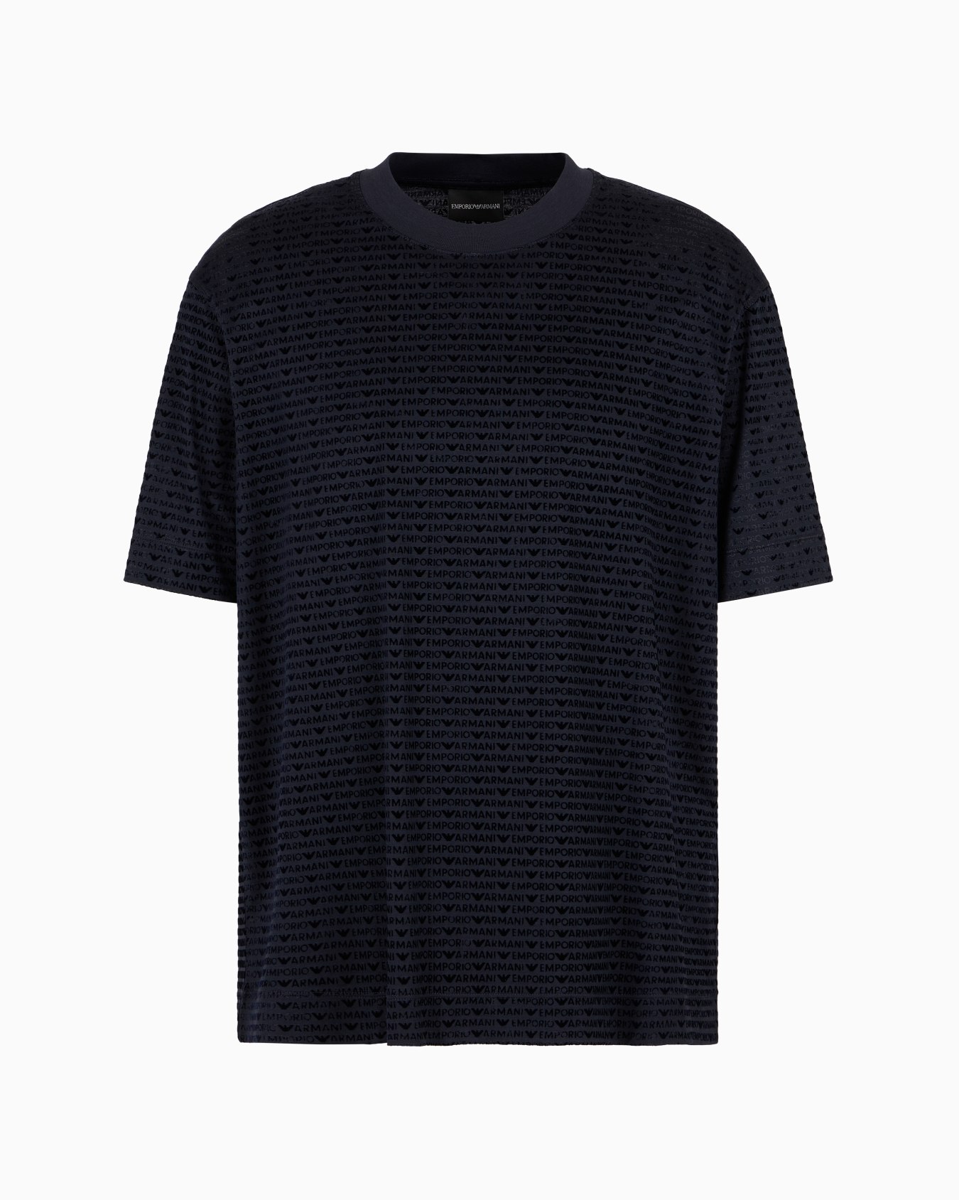 Camiseta en punto de mezcla de lyocell con inscripción flocada integral  Diapositiva 0