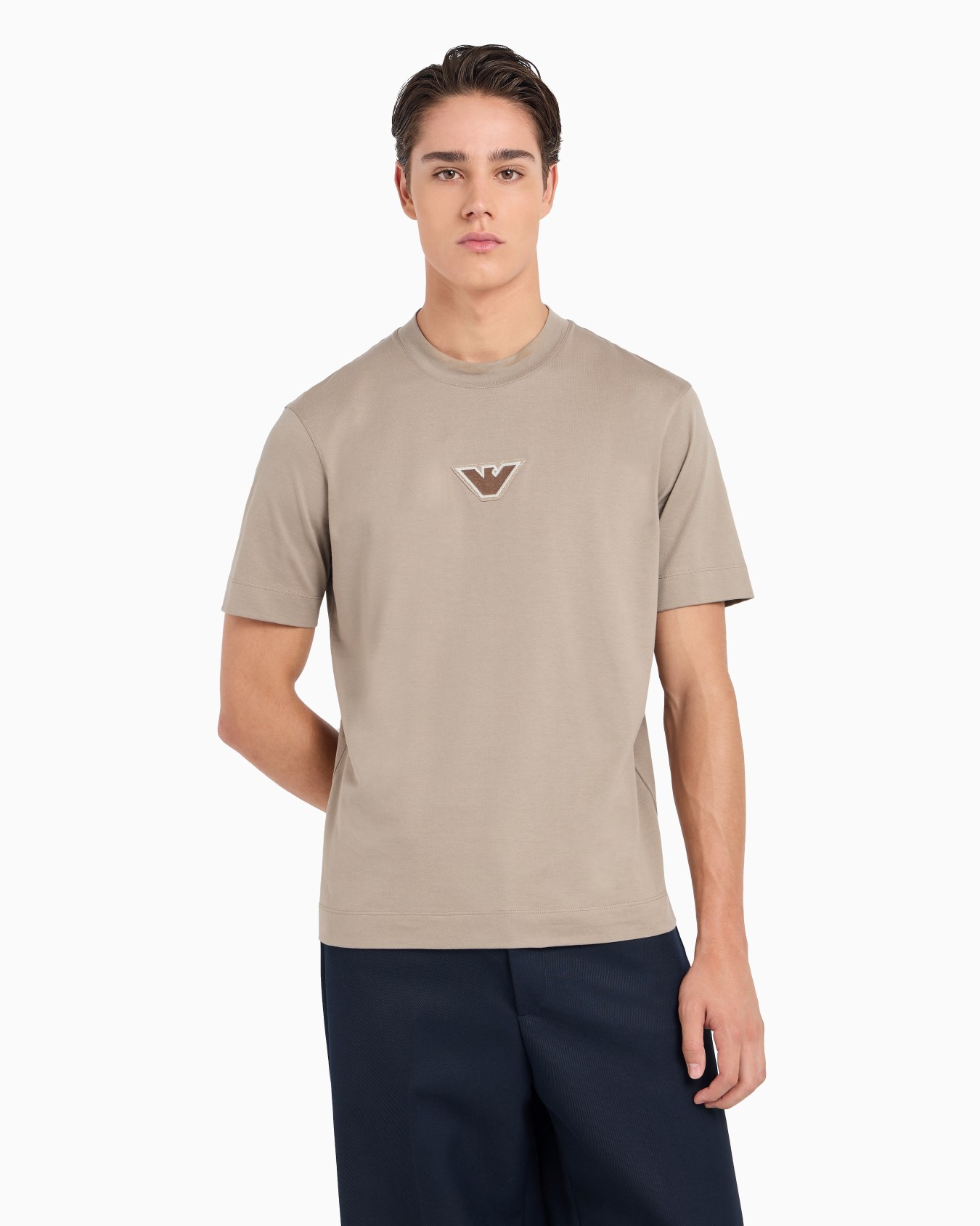 T-shirt en jersey léger avec écusson logo en relief ASV Diapositive 1