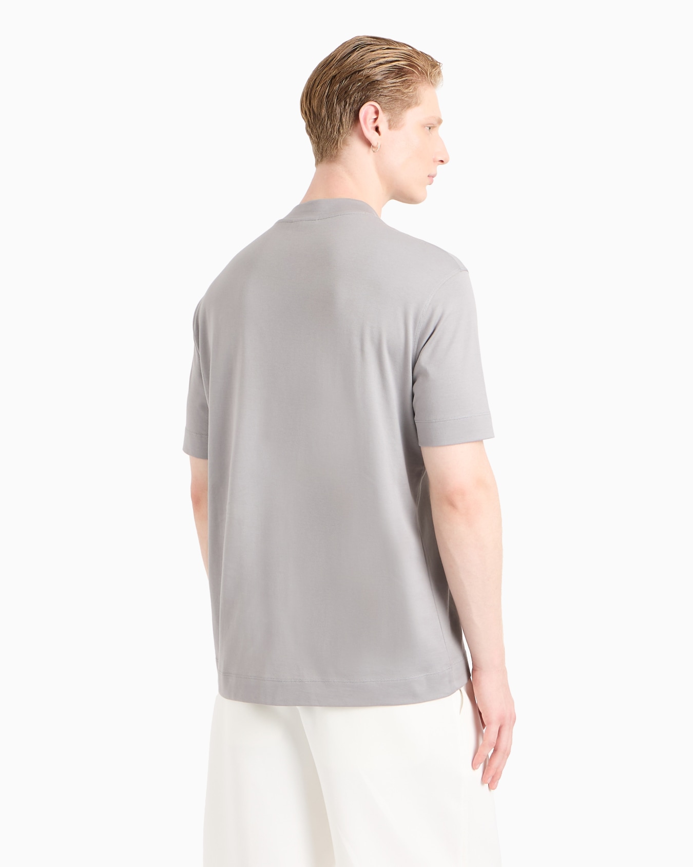 Camiseta de punto ligero con parche de logotipo en relieve ASV Diapositiva 2