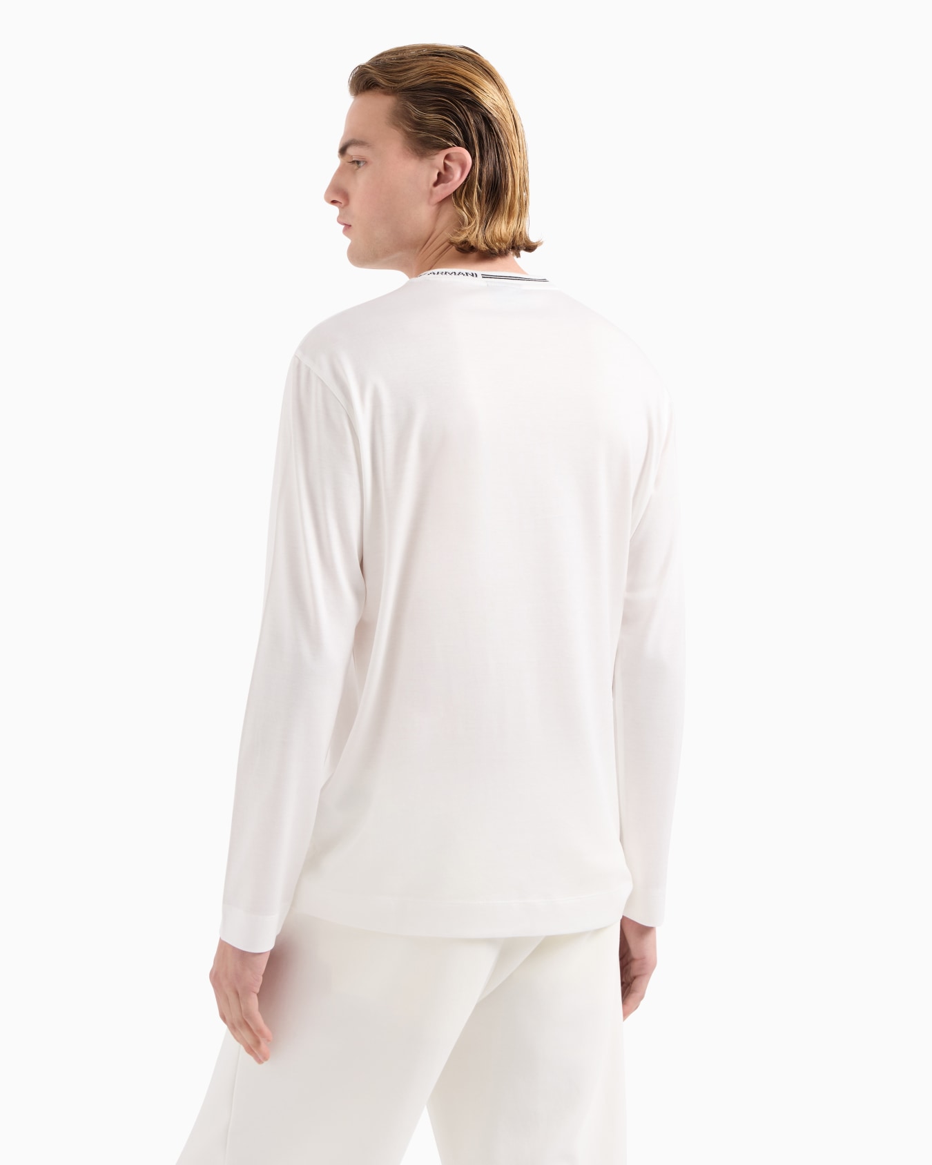 ASV Lyocell-blend jersey jumper with logo on collar Slide 2