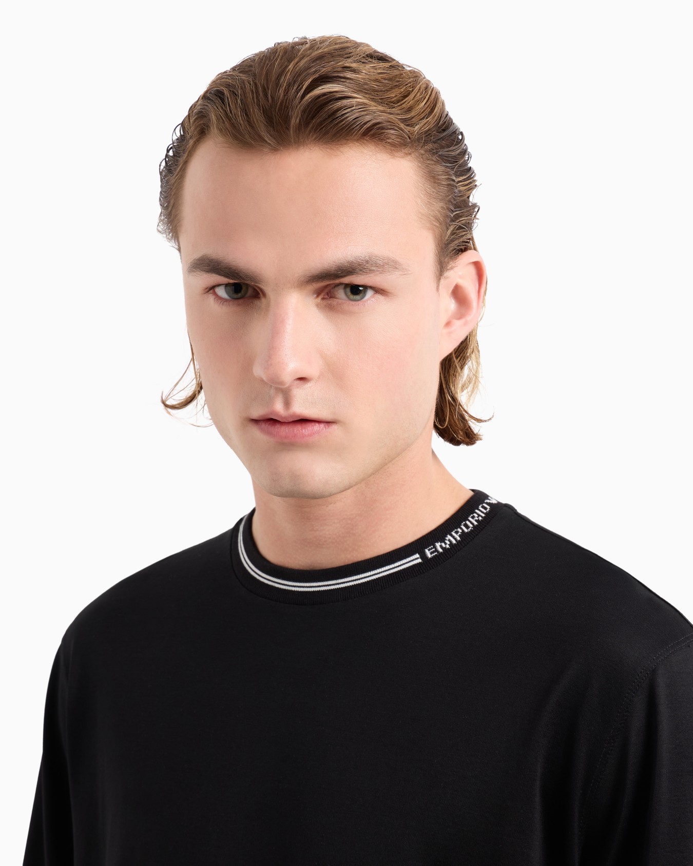 ASV Lyocell-blend jersey jumper with logo on collar Slide 4