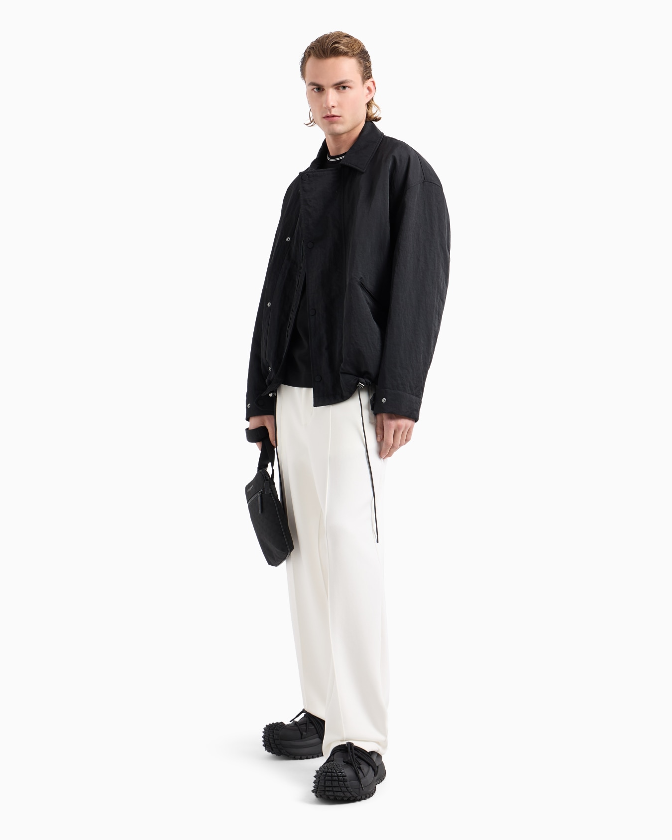 ASV Lyocell-blend jersey jumper with logo on collar Slide 3