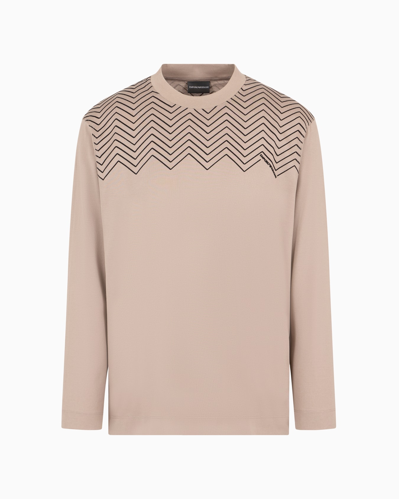 ASV Lyocell-blend jersey jumper with flocked chevron detail Slide 0