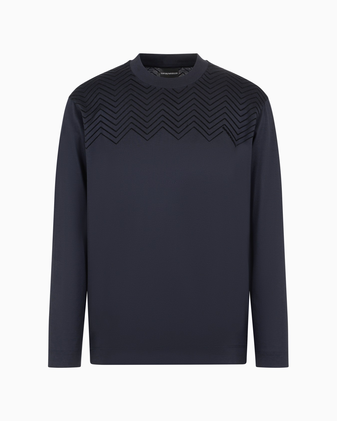 ASV Lyocell-blend jersey jumper with flocked chevron detail Slide 0