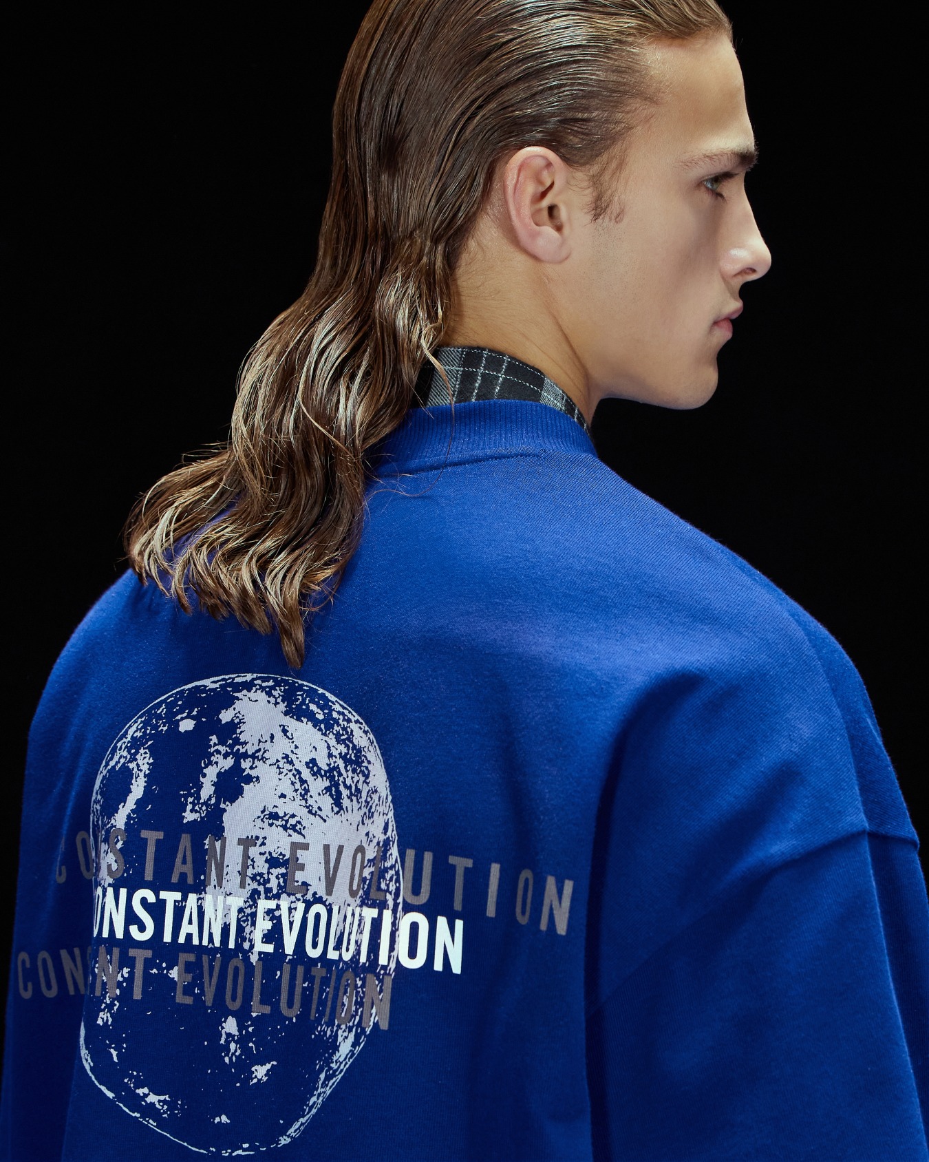 ASV Black Blue capsule collection organic-jersey slogan T-shirt Slide 4