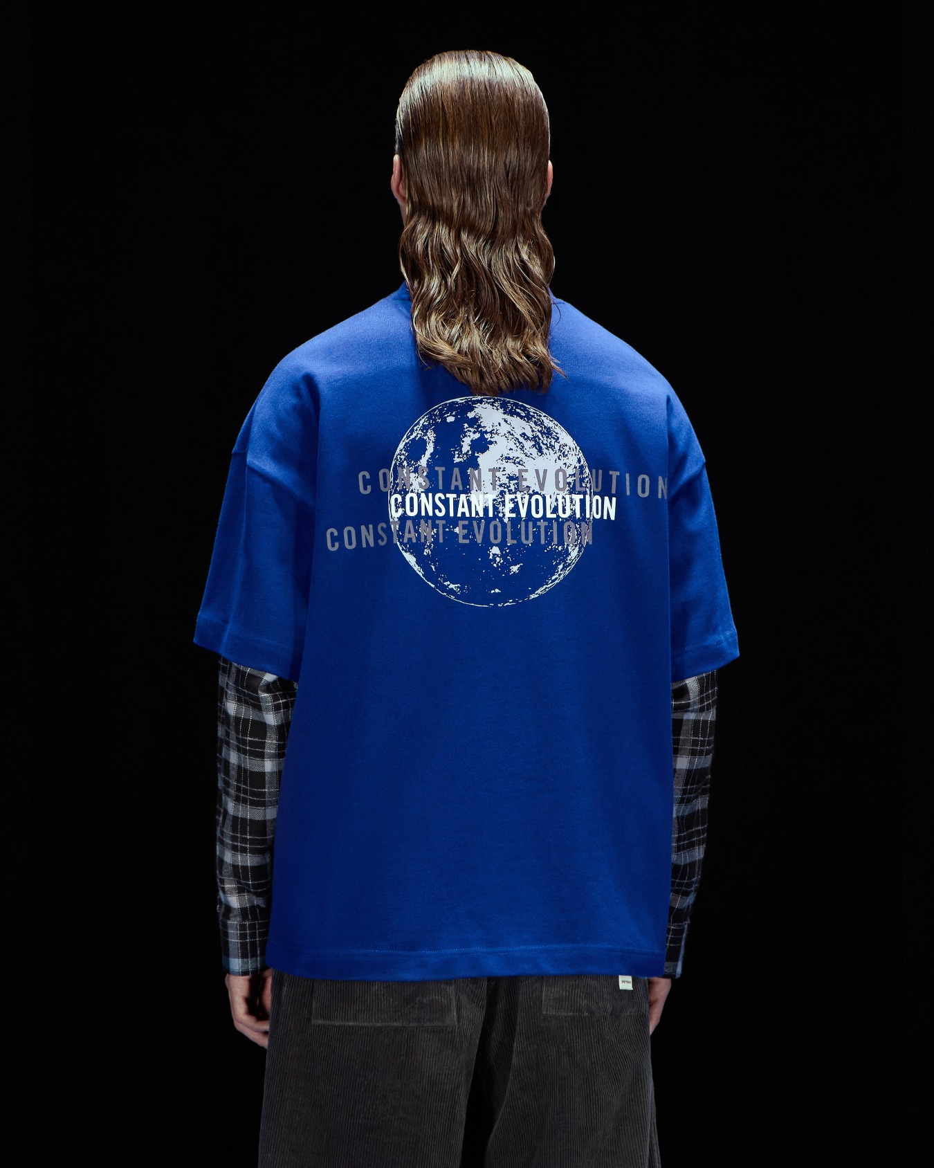 ASV Black Blue capsule collection organic-jersey slogan T-shirt Slide 2
